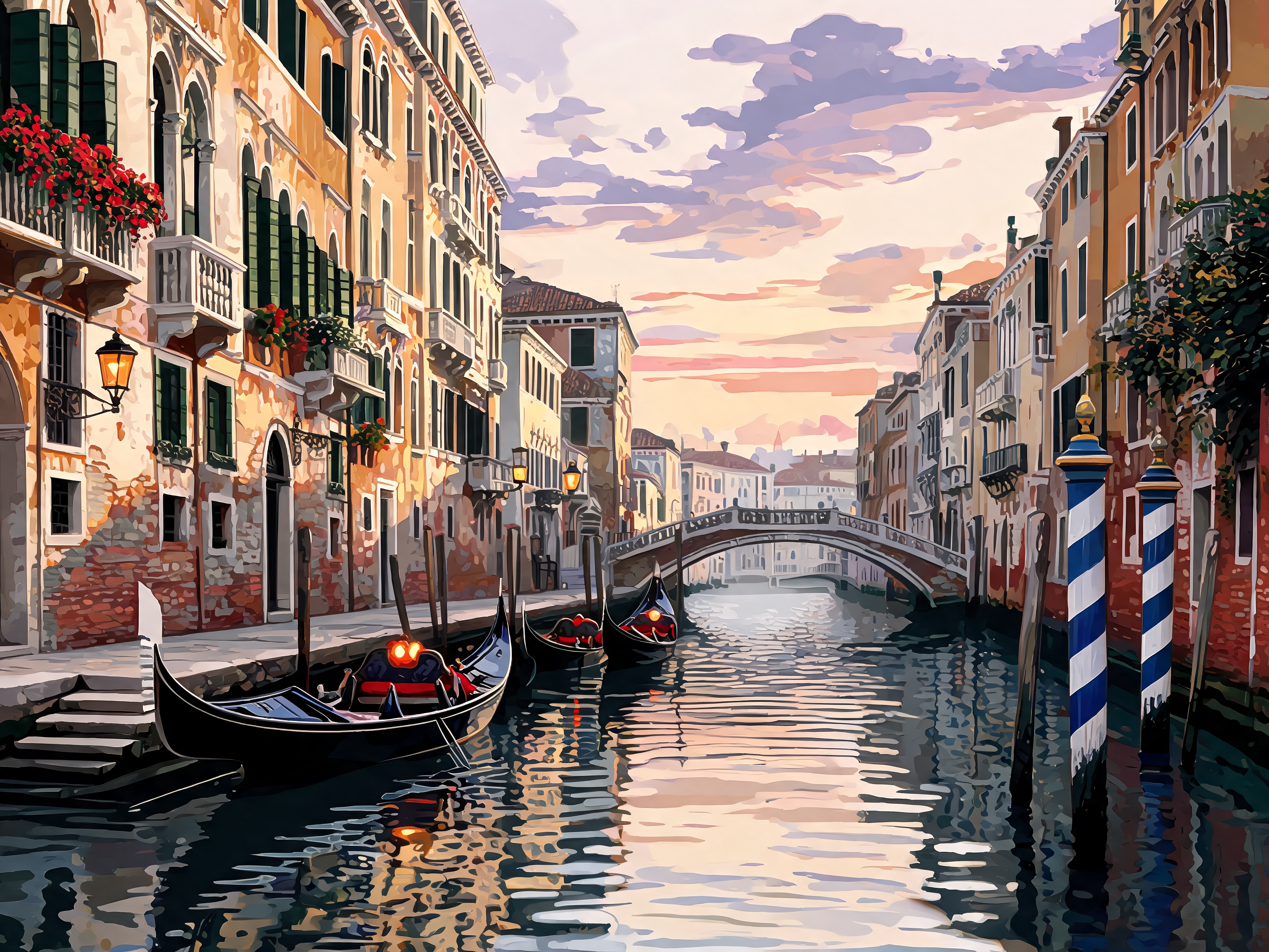 Venice Dawn Reflection