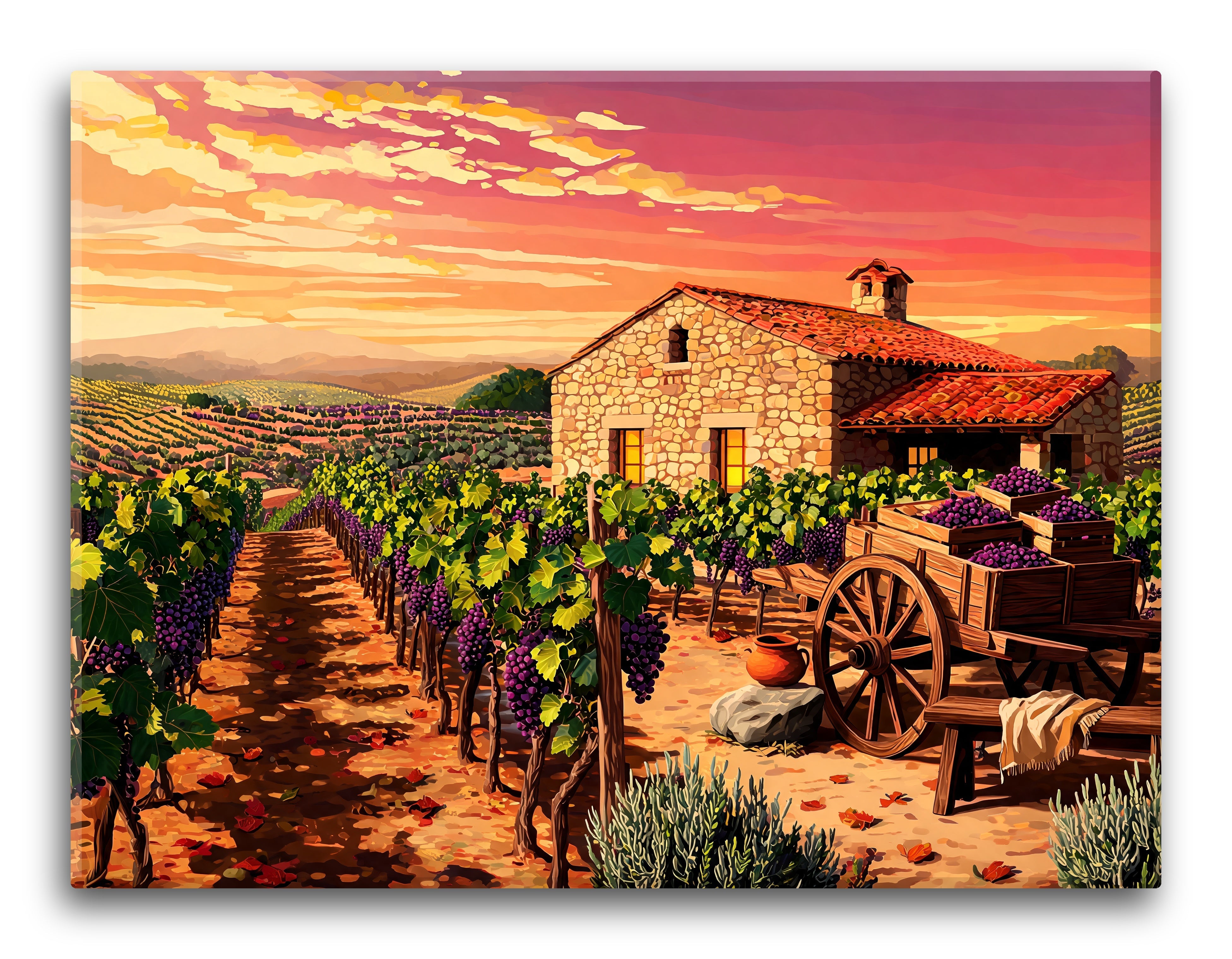 Vineyard At Golden Hour