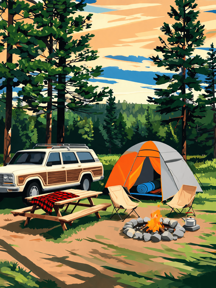 Wagon Campsite Glow - Escape by Numbers