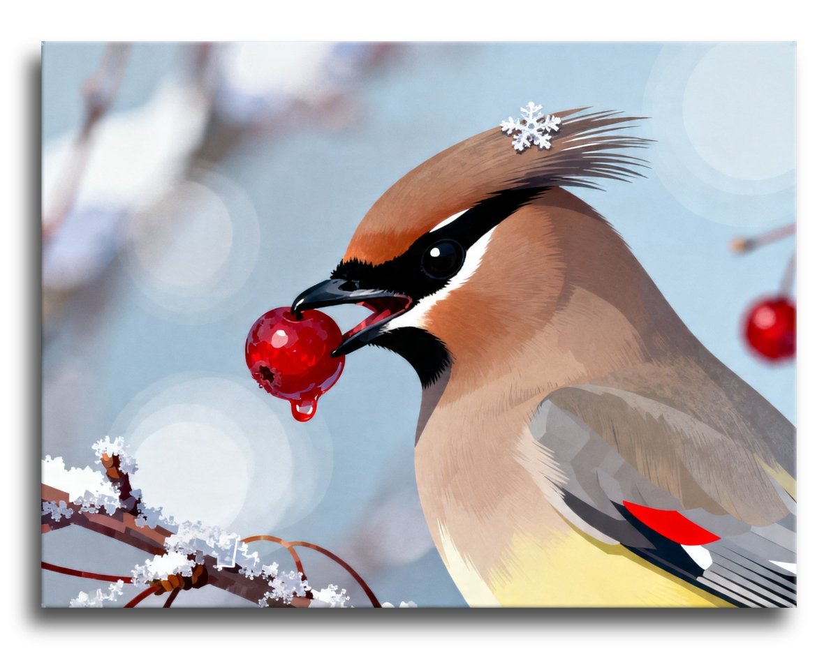 Waxwing Berry Snow - Escape by Numbers
