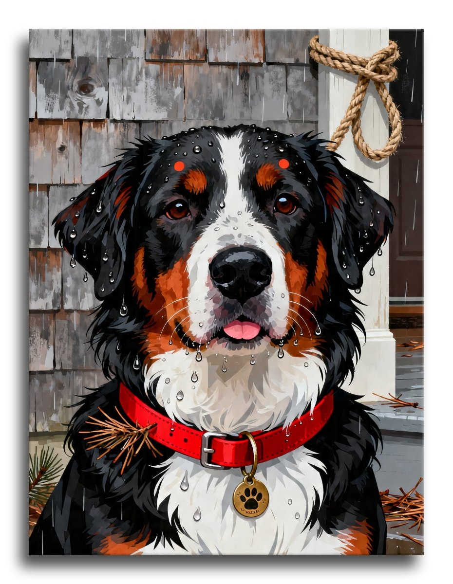 Wet Bernese Portrait - Escape by Numbers