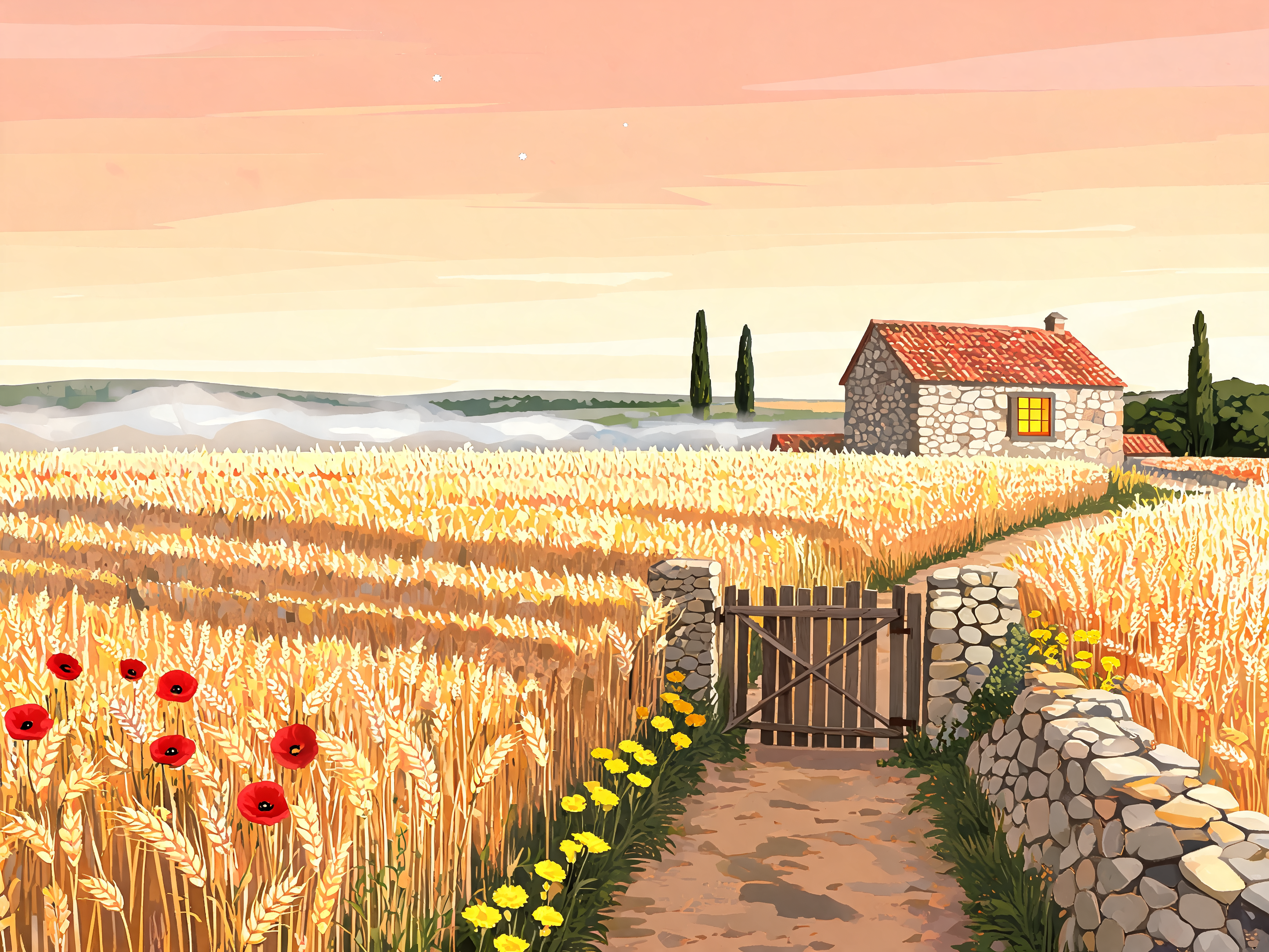 Wheat Horizon Dawn