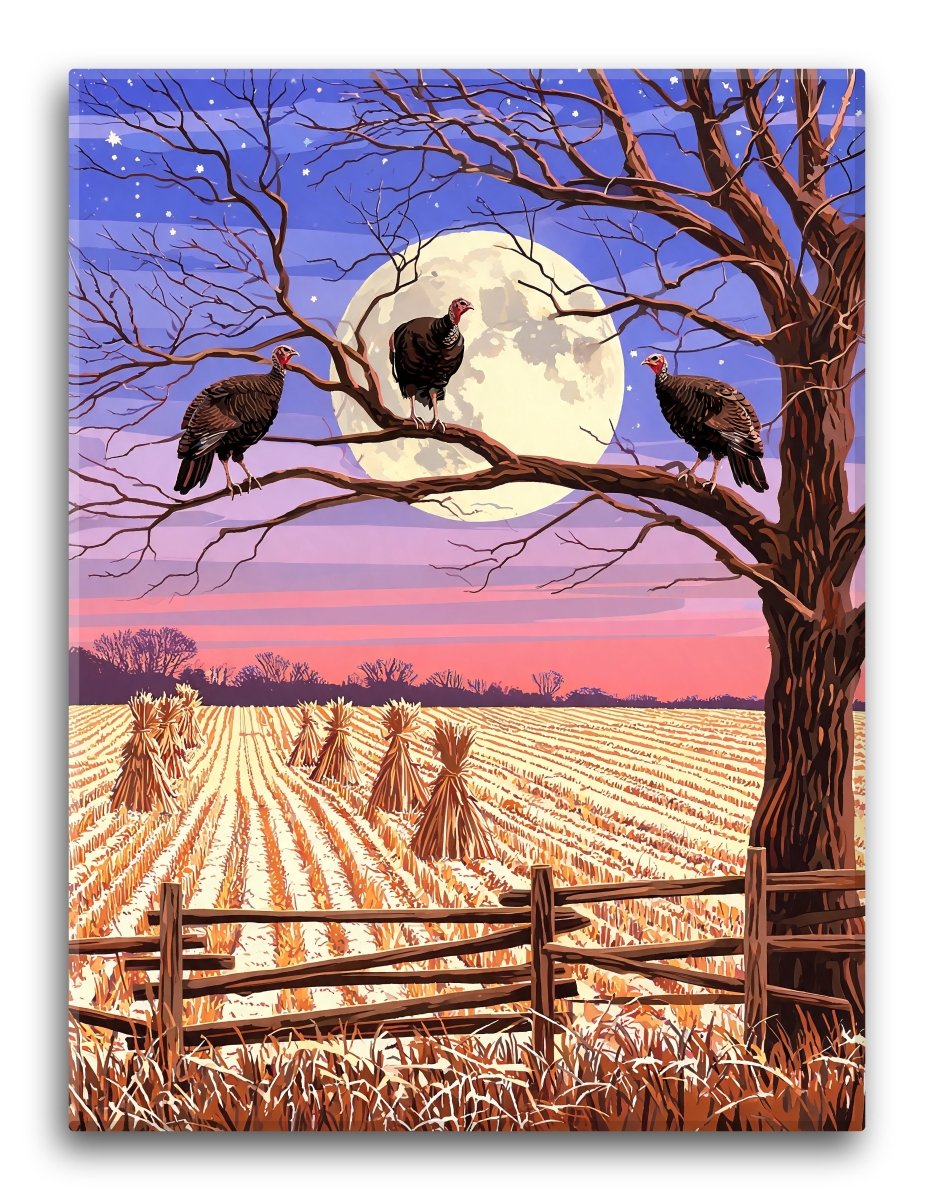Wild Turkey Moonrise - Escape by Numbers