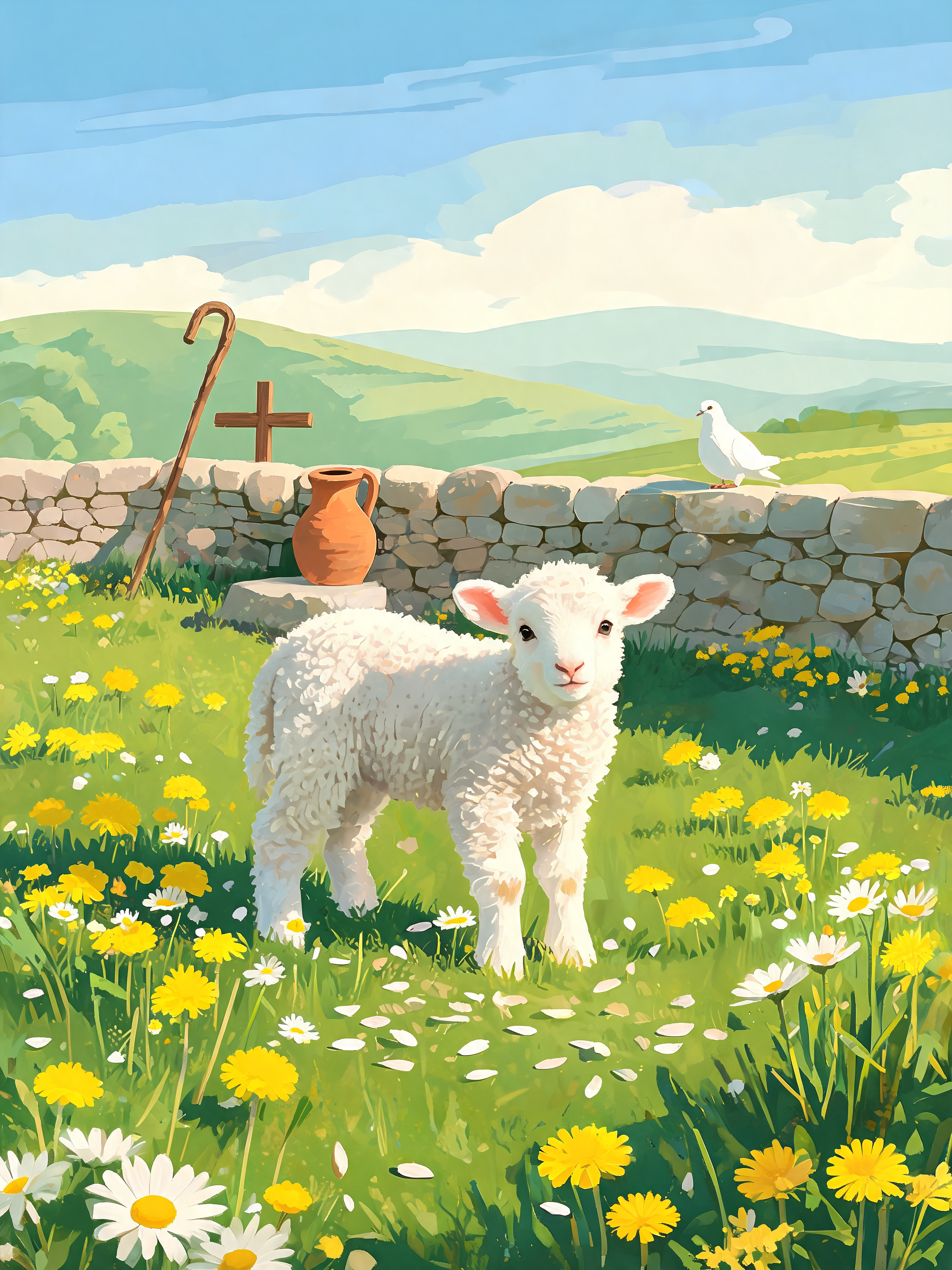 Wildflower Meadow Lamb
