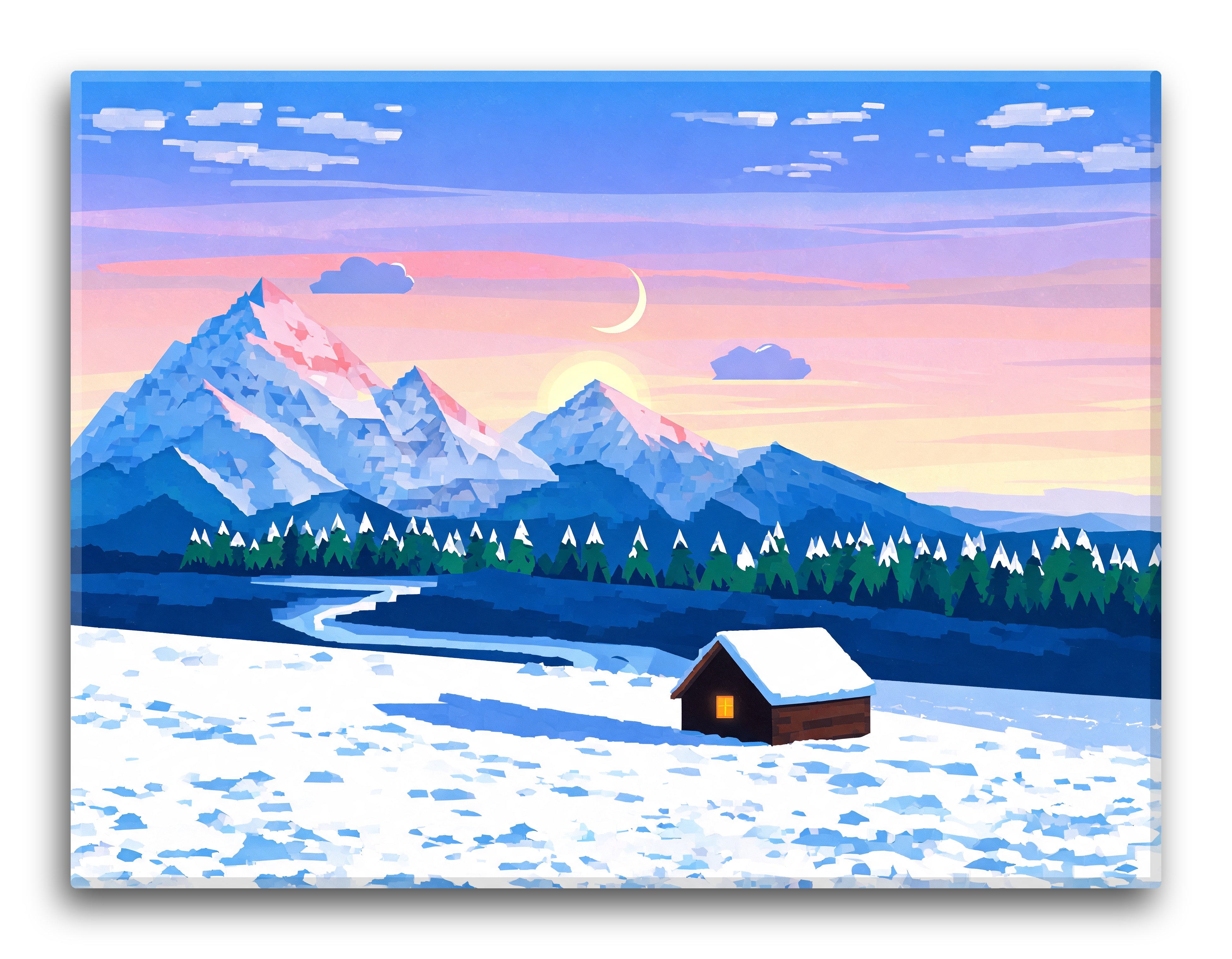 Winter Color Block Peaks