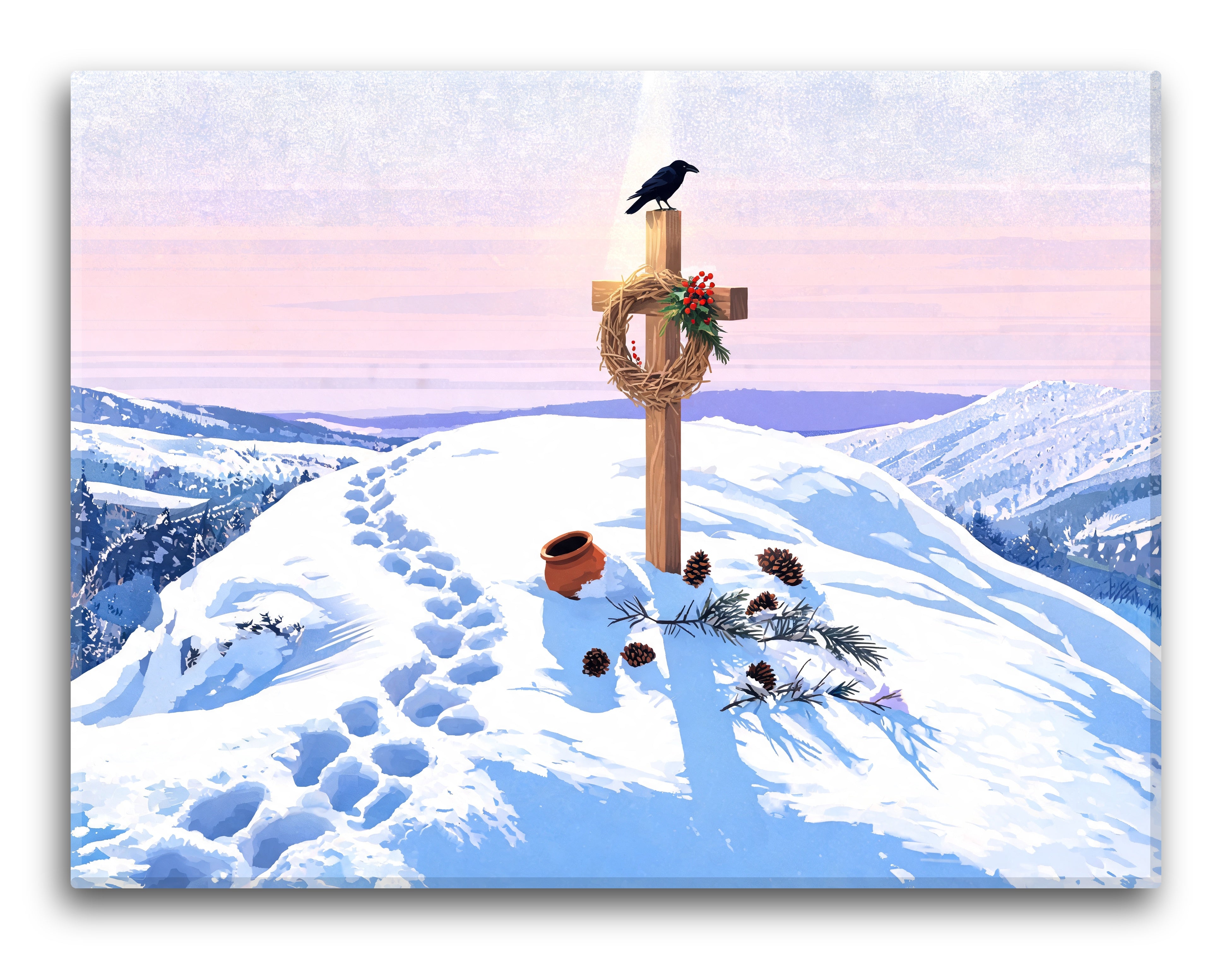 Winter Hilltop Cross
