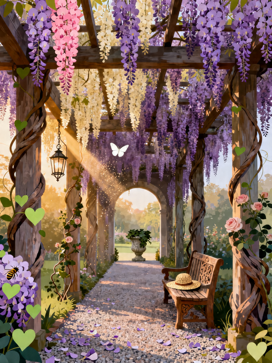 Wisteria Pergola Walk - Escape by Numbers