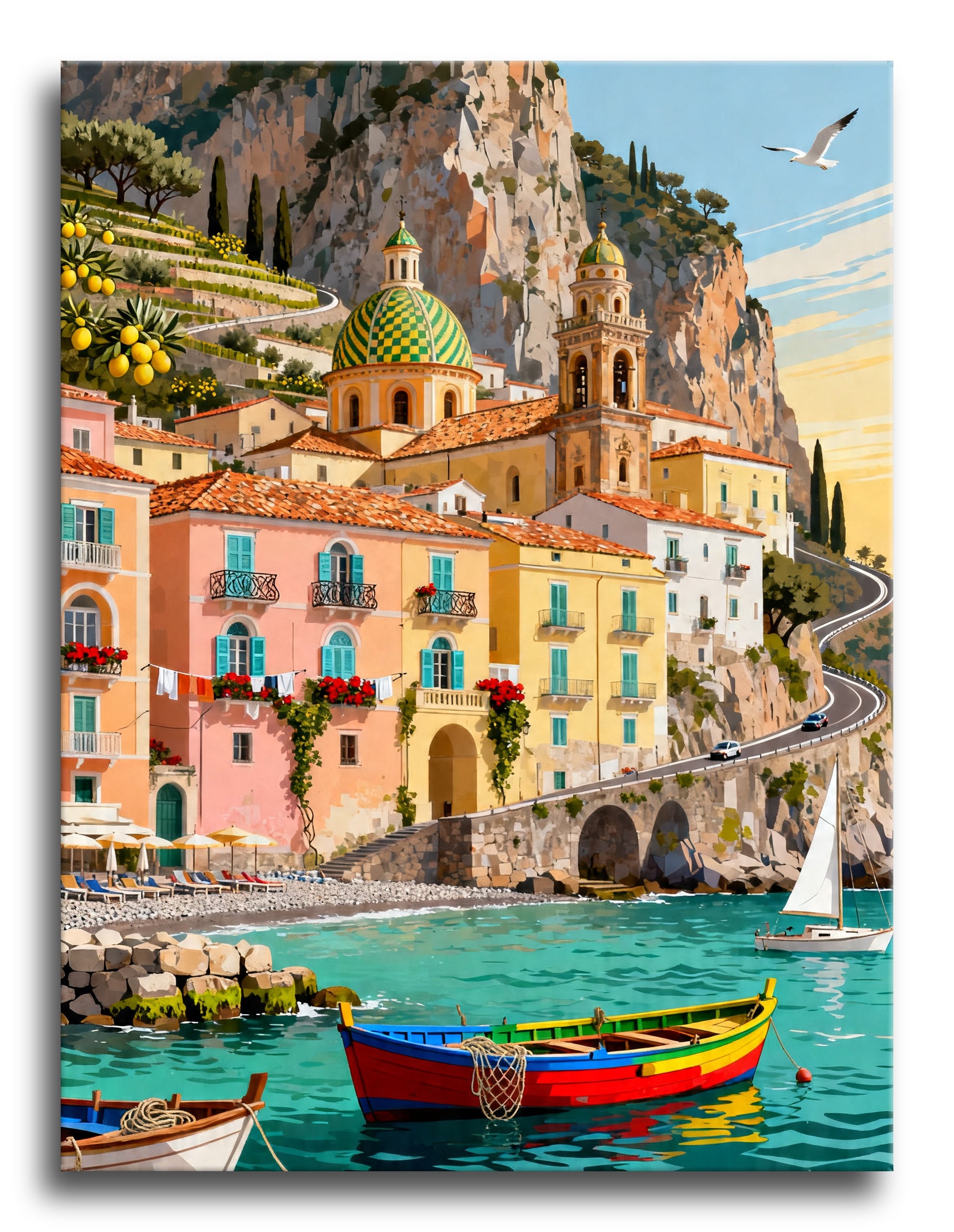 Amalfi Lemon Harbor framed preview
