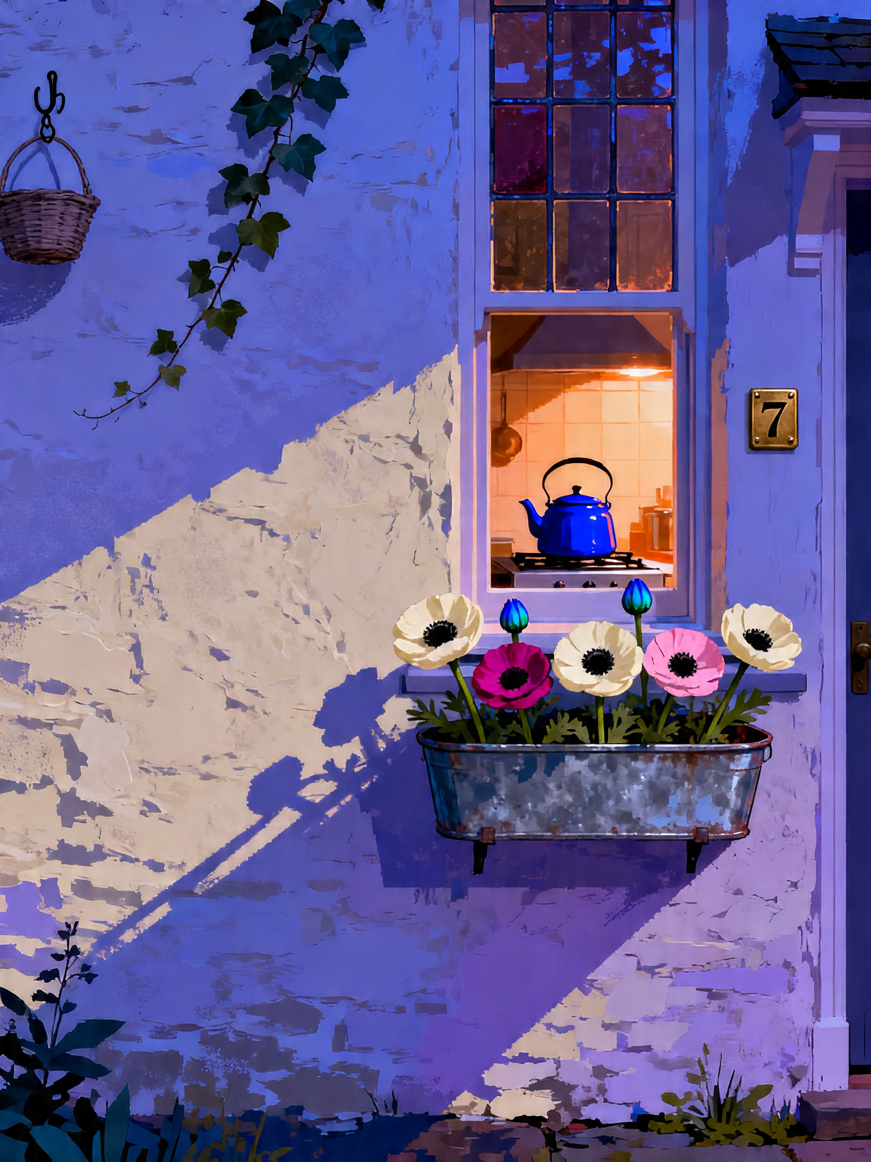 Anemone Window Hour painting