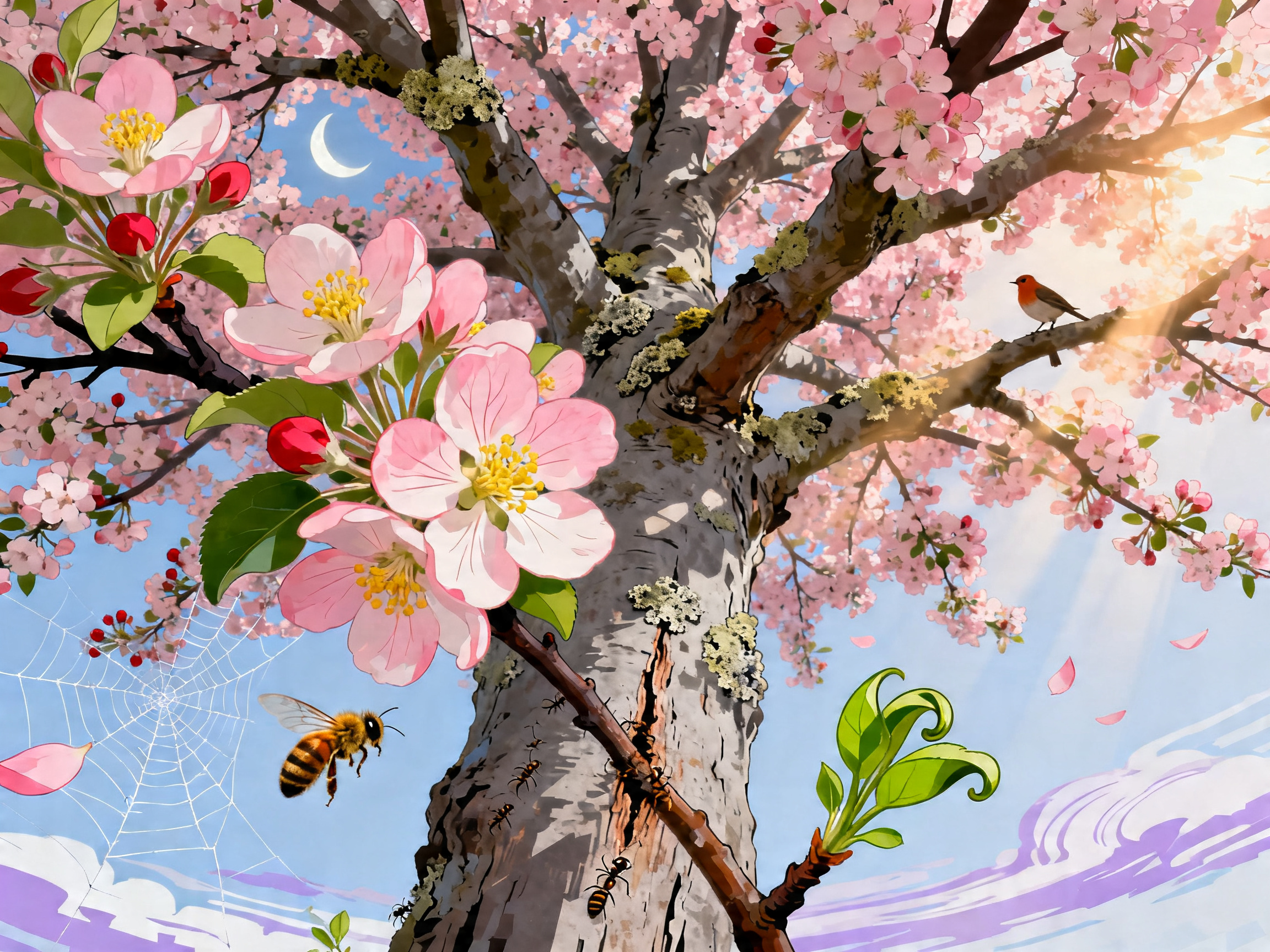 Apple Blossom Canopy painting