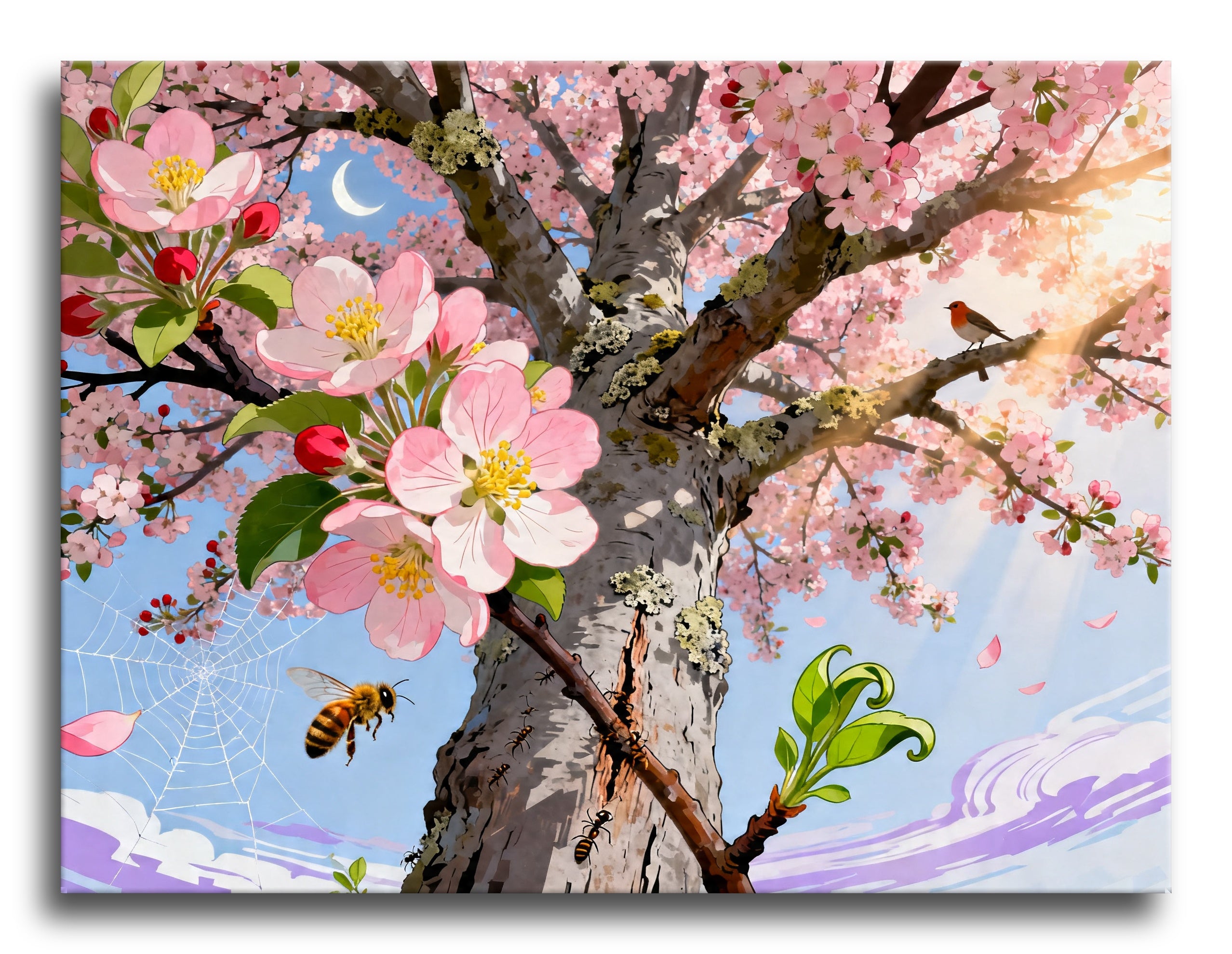 Apple Blossom Canopy framed preview