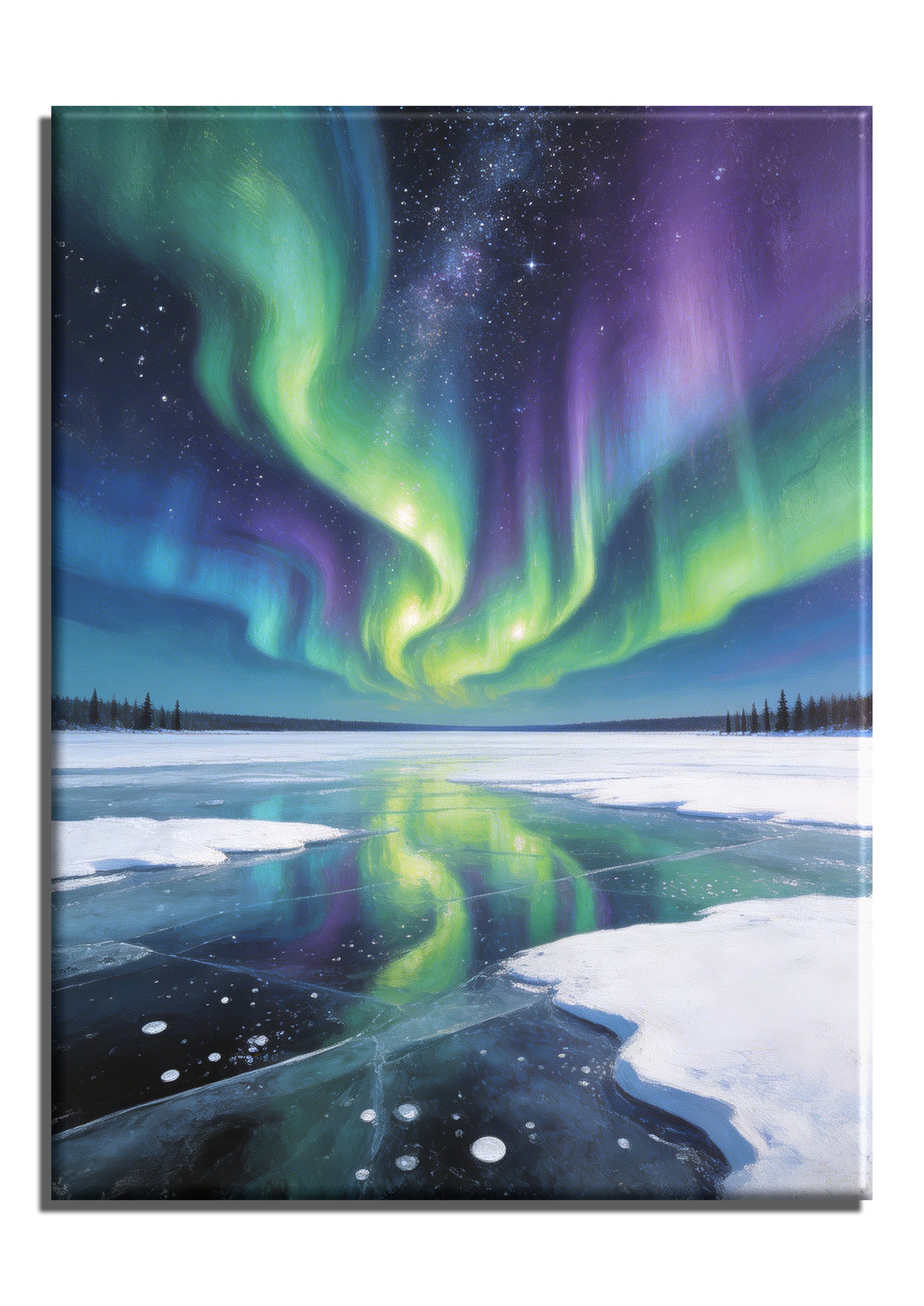 Aurora Borealis Ice Lake