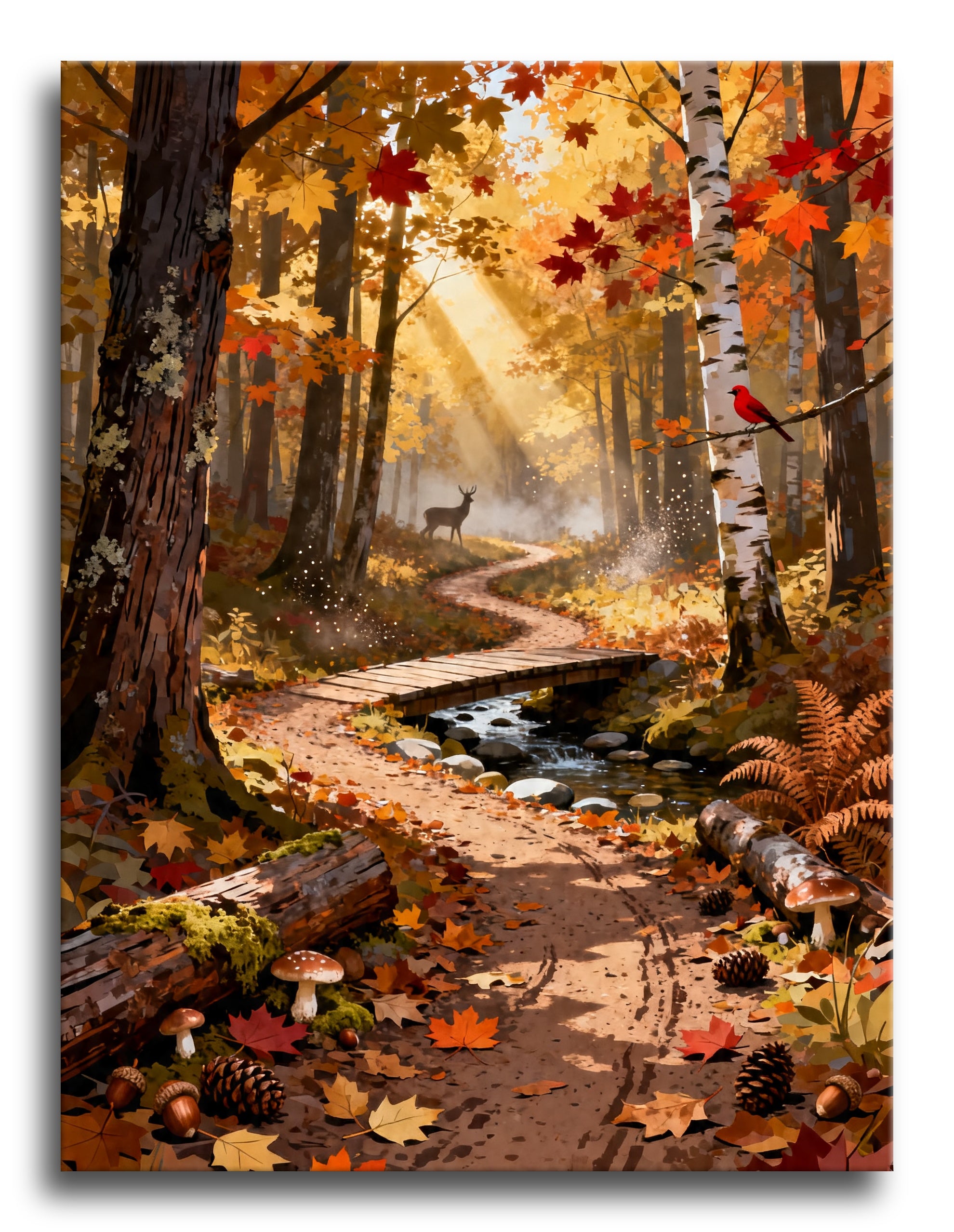 Autumn Forest Deer framed preview
