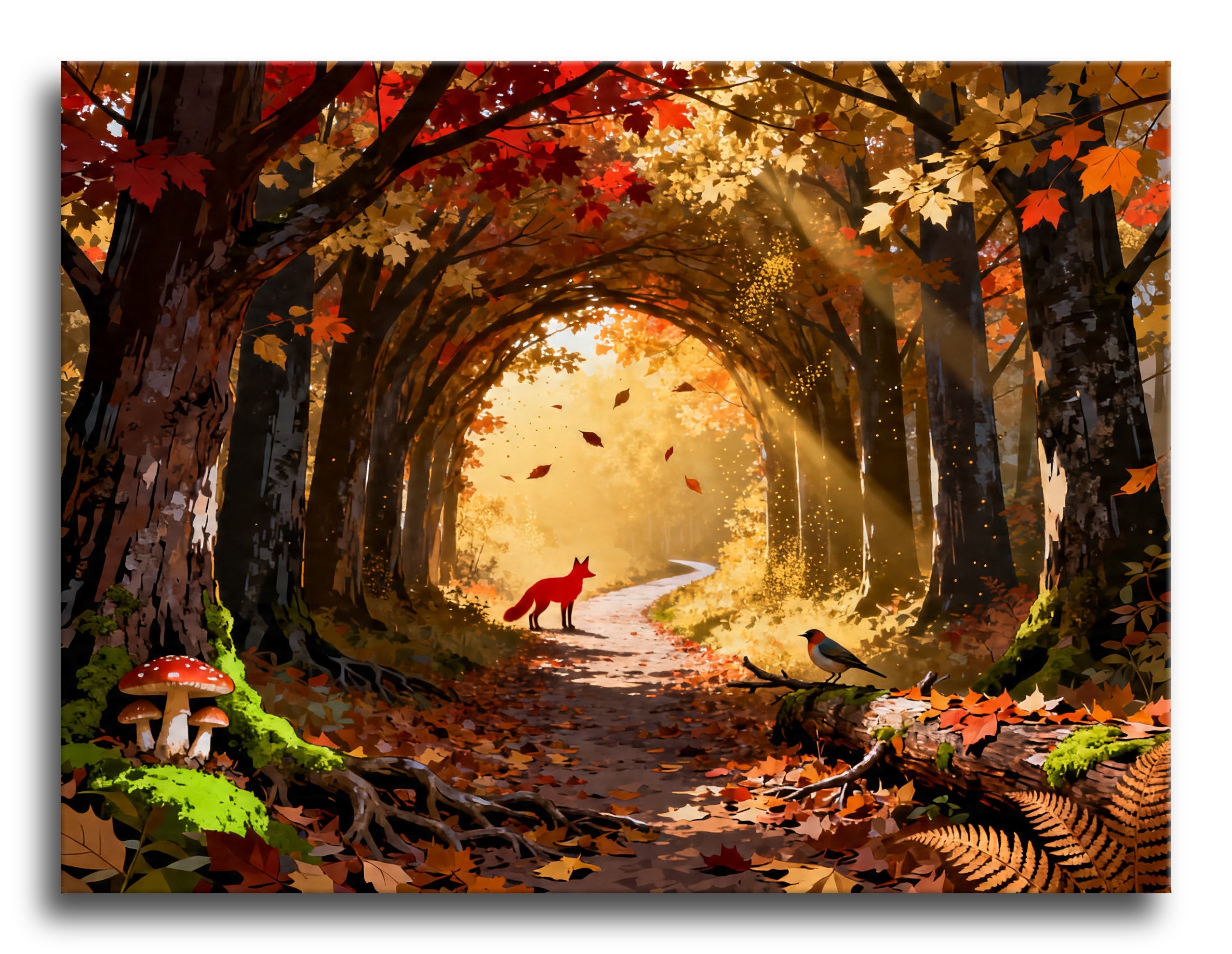Autumn Fox Tunnel framed preview