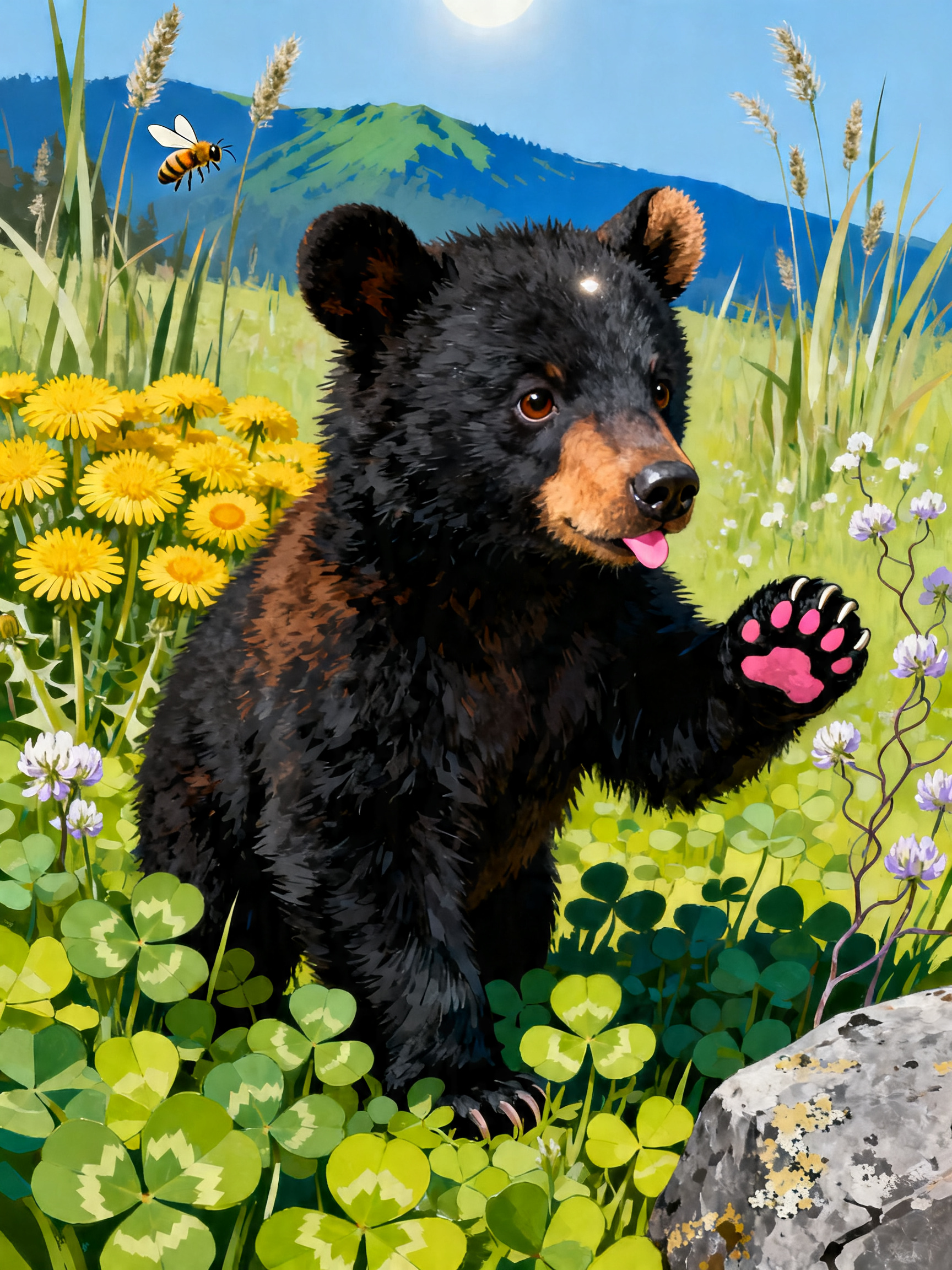 Bear Cub Wave painting
