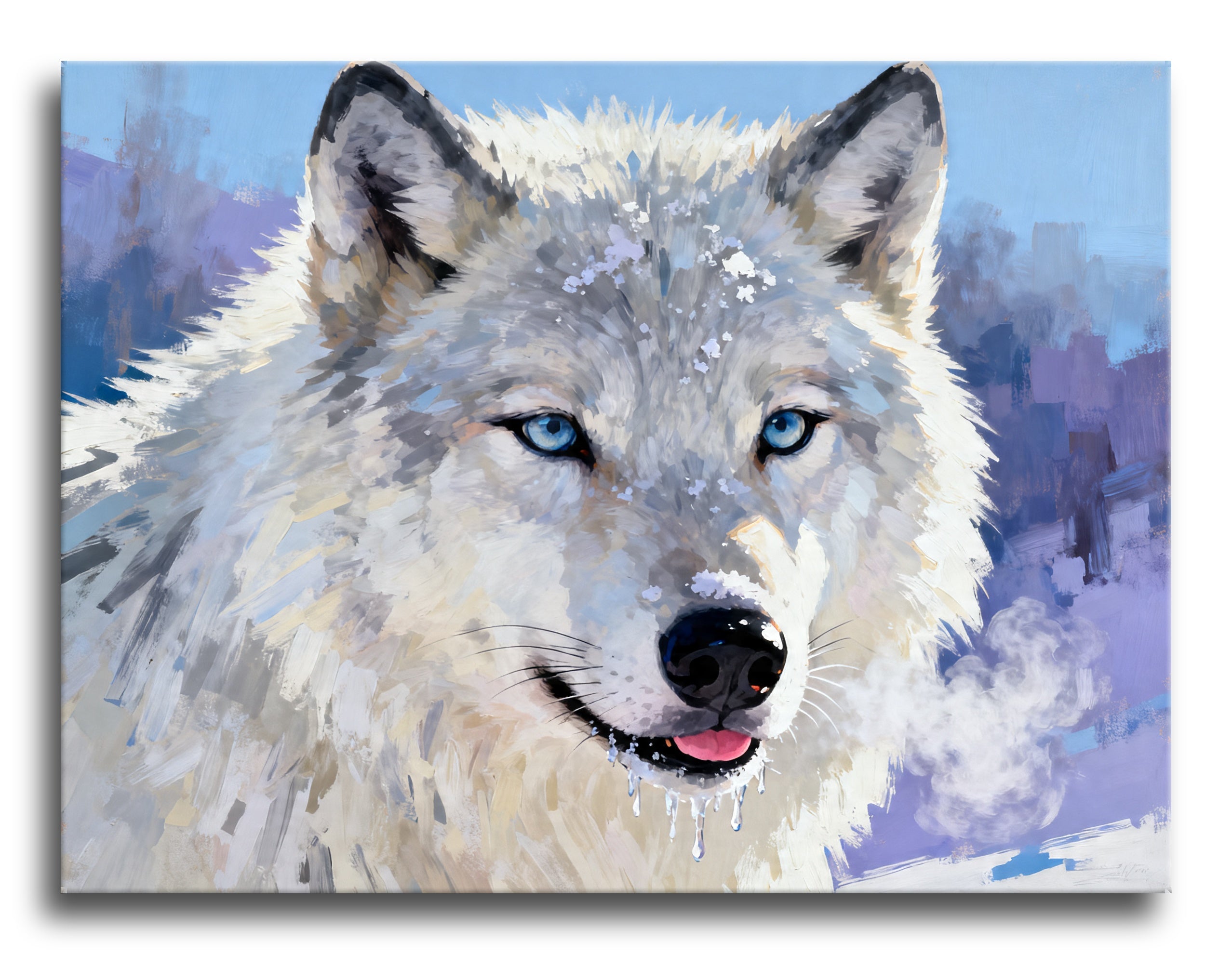 Blue Eyed Wolf framed preview