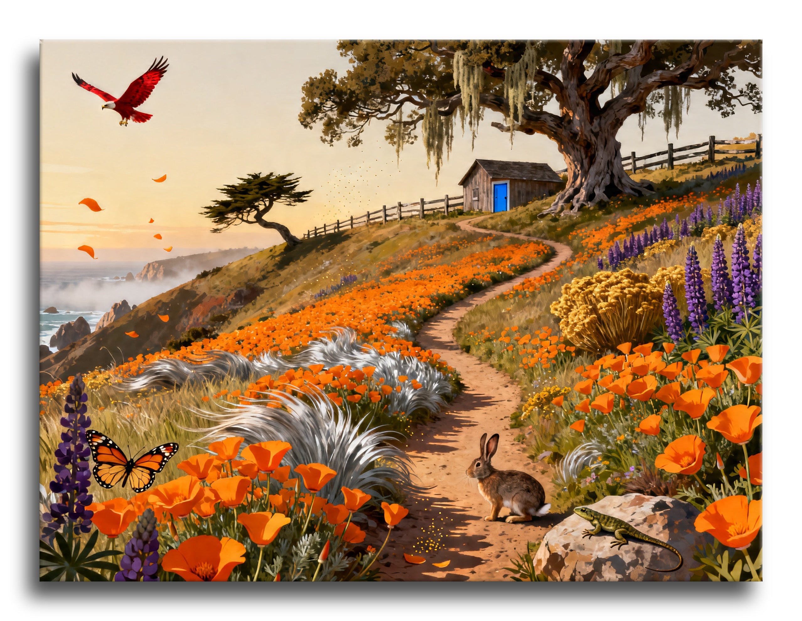 California Poppy Coast framed preview
