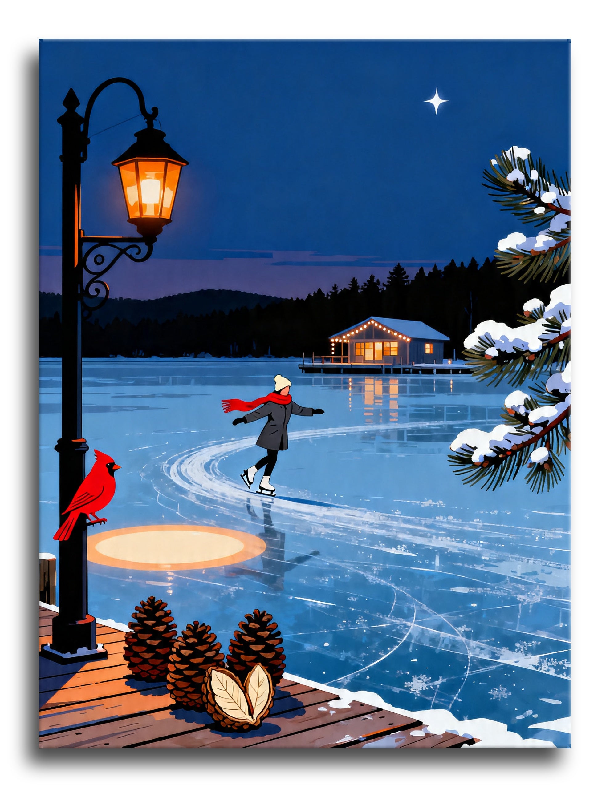 Cardinal Ice Skater framed preview