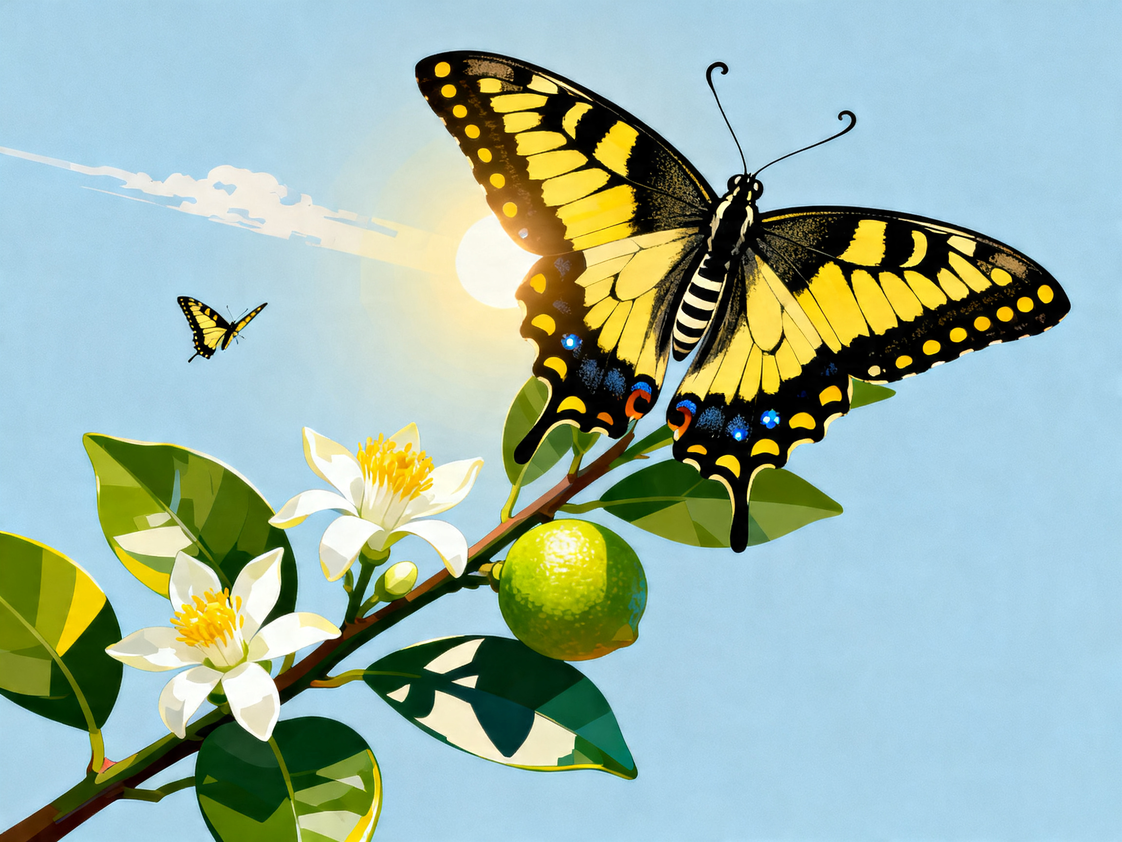 Citrus Swallowtail painting