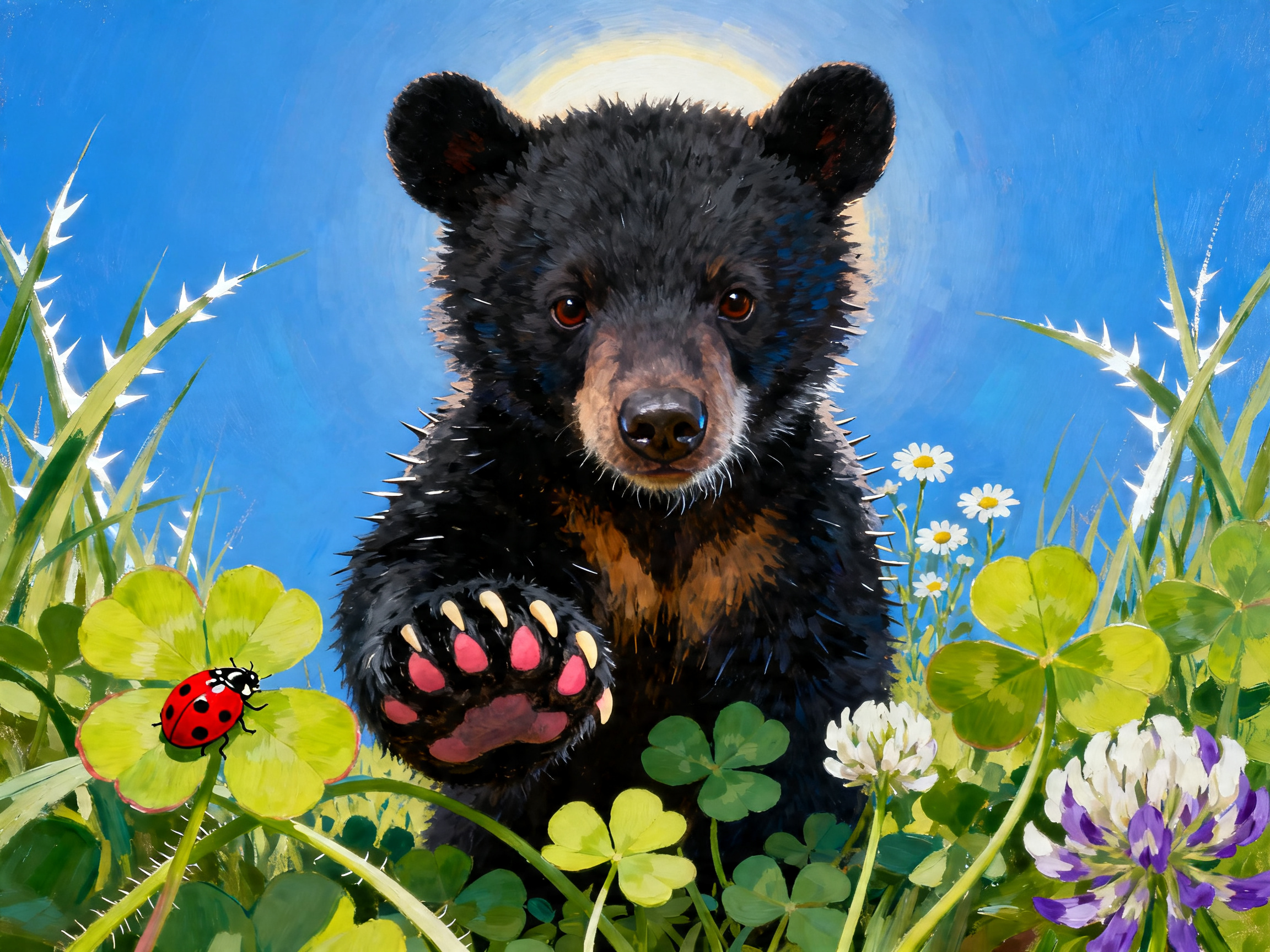 Clover Cub Nibble painting