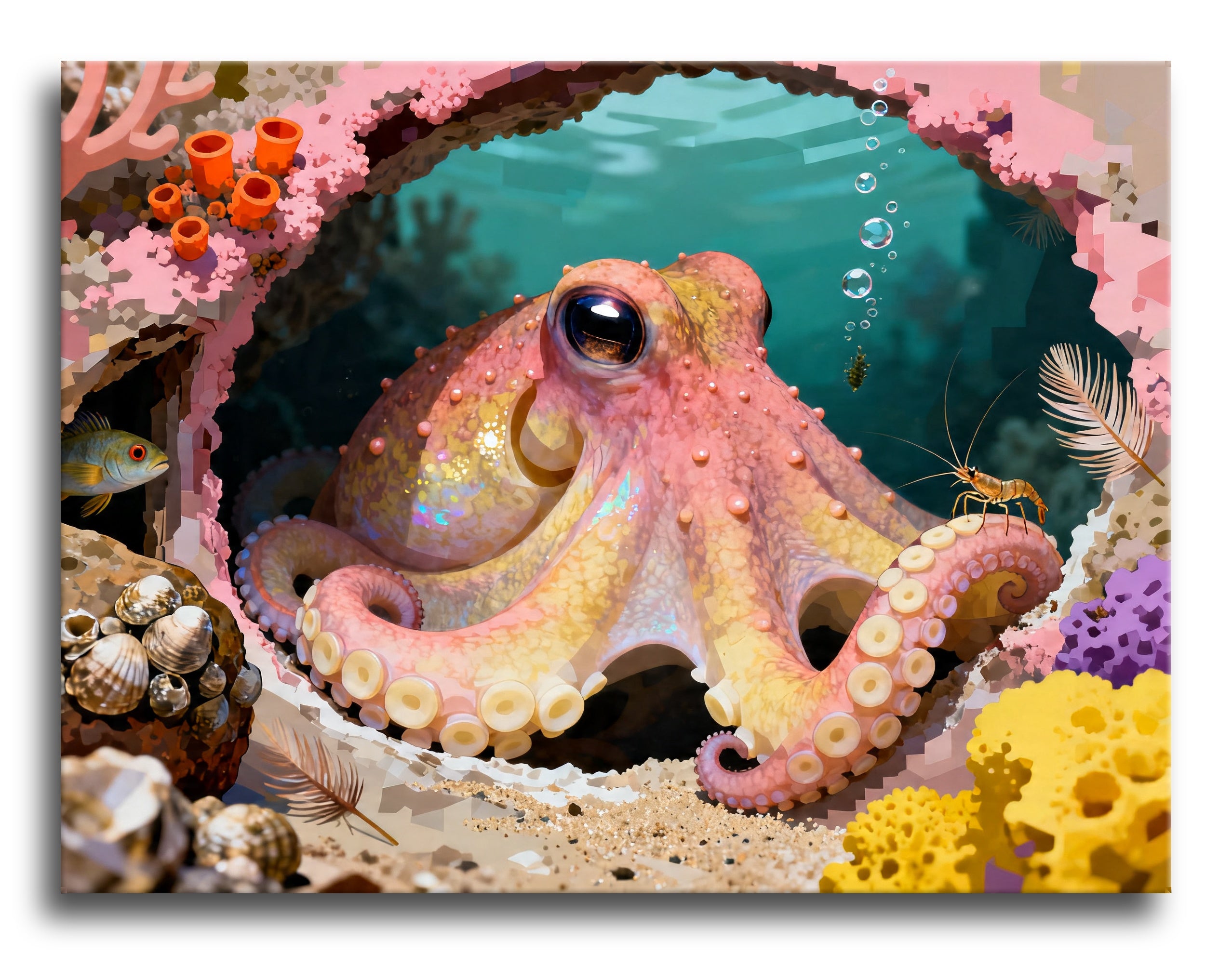 Coral Cave Octopus framed preview
