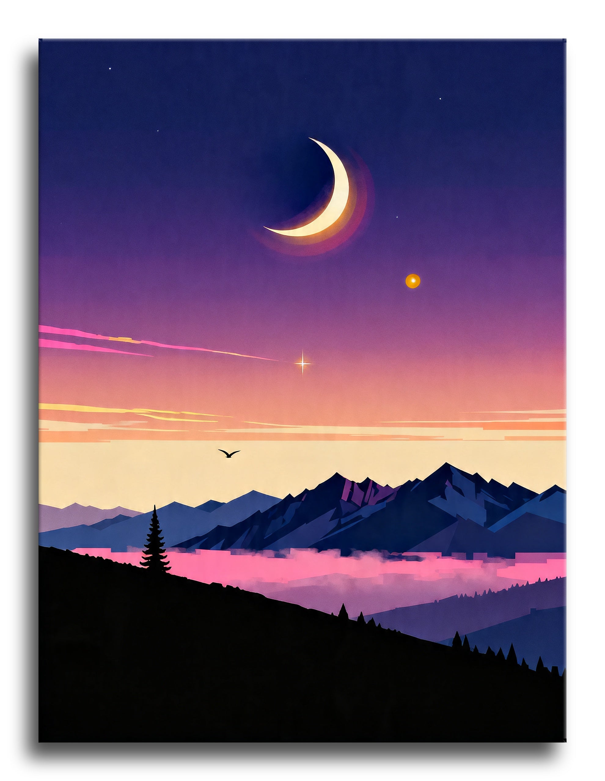 Crescent Morning Valley framed preview