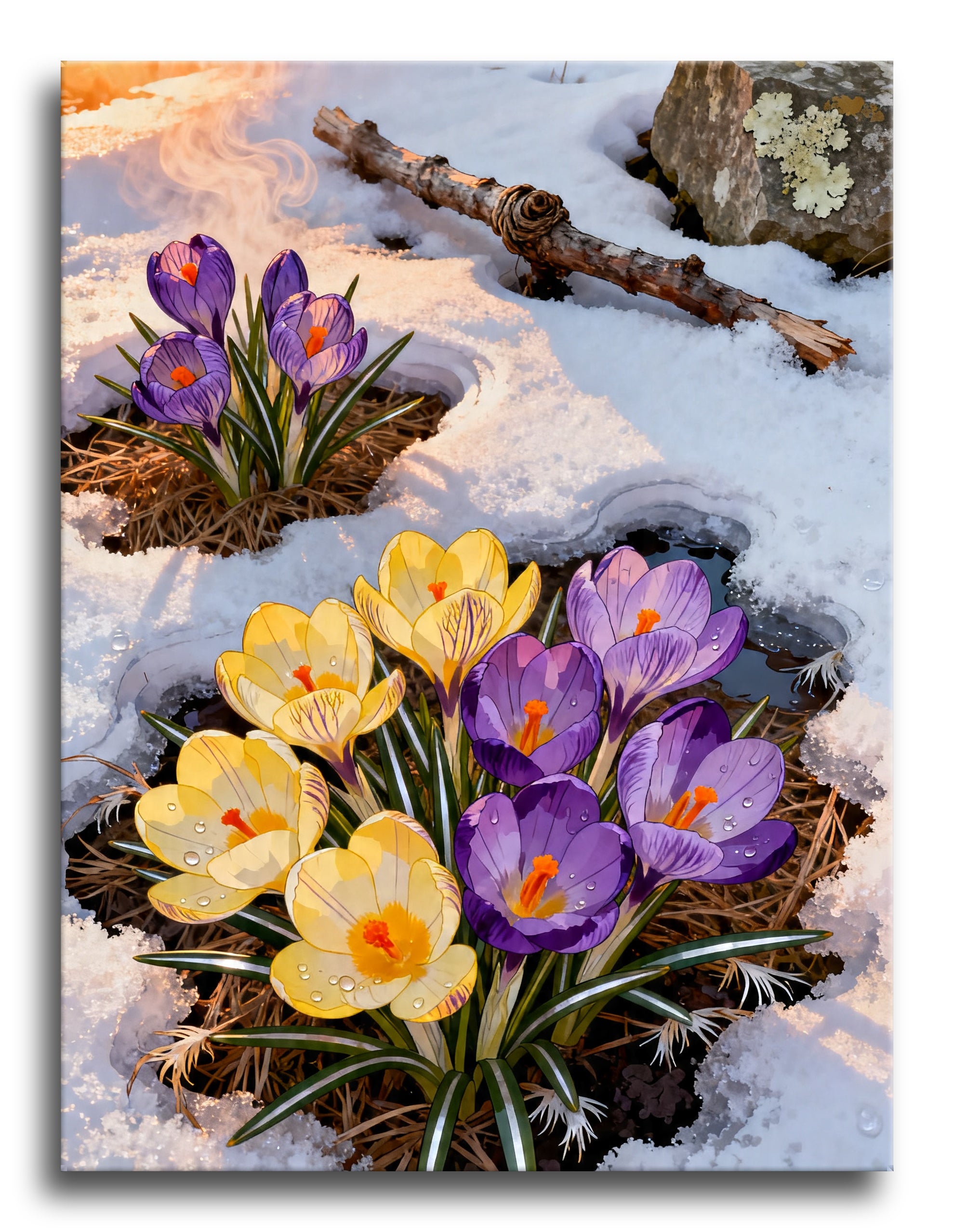 Crocus Snow Burst framed preview