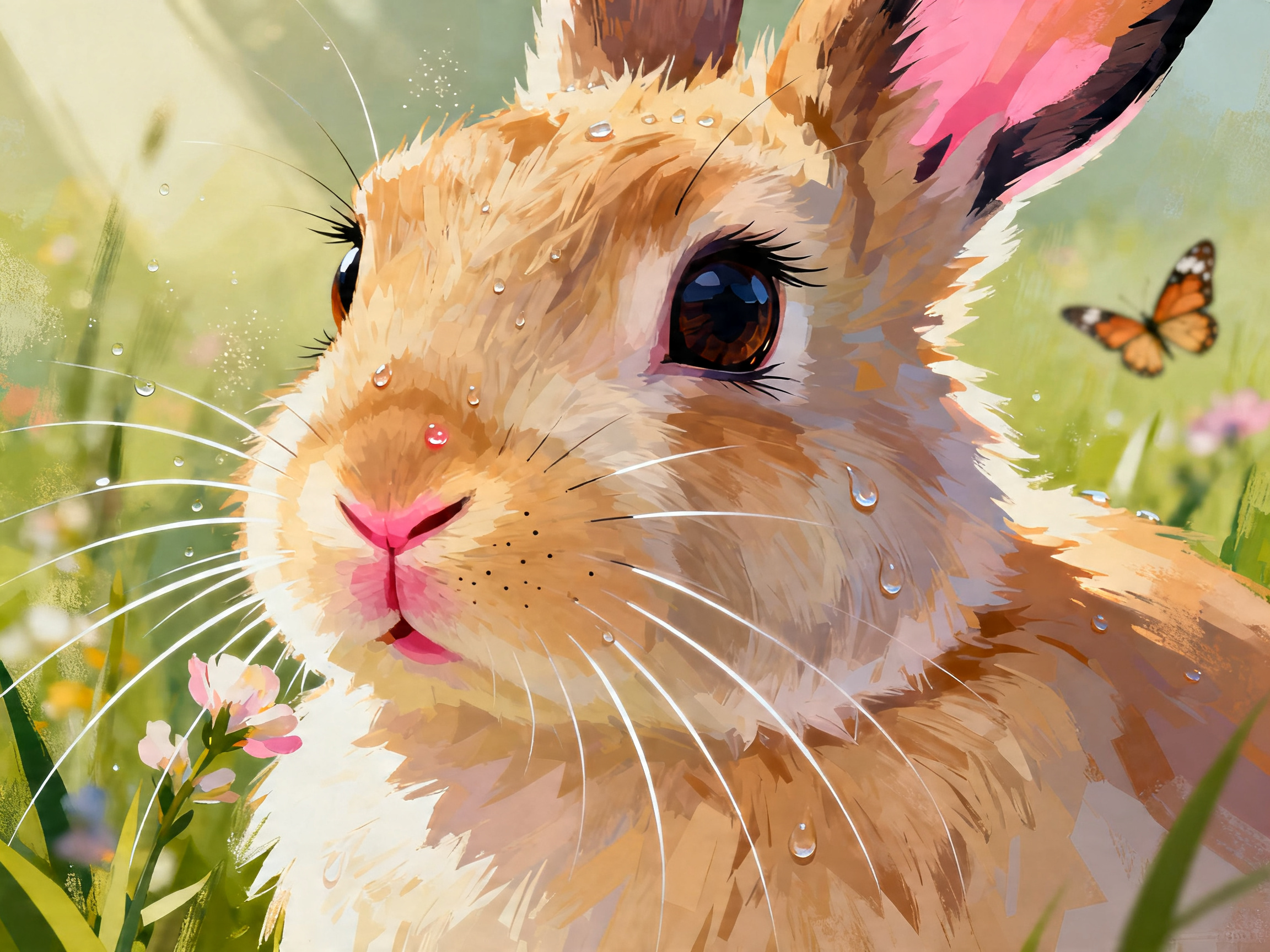 Dewdrop Rabbit painting