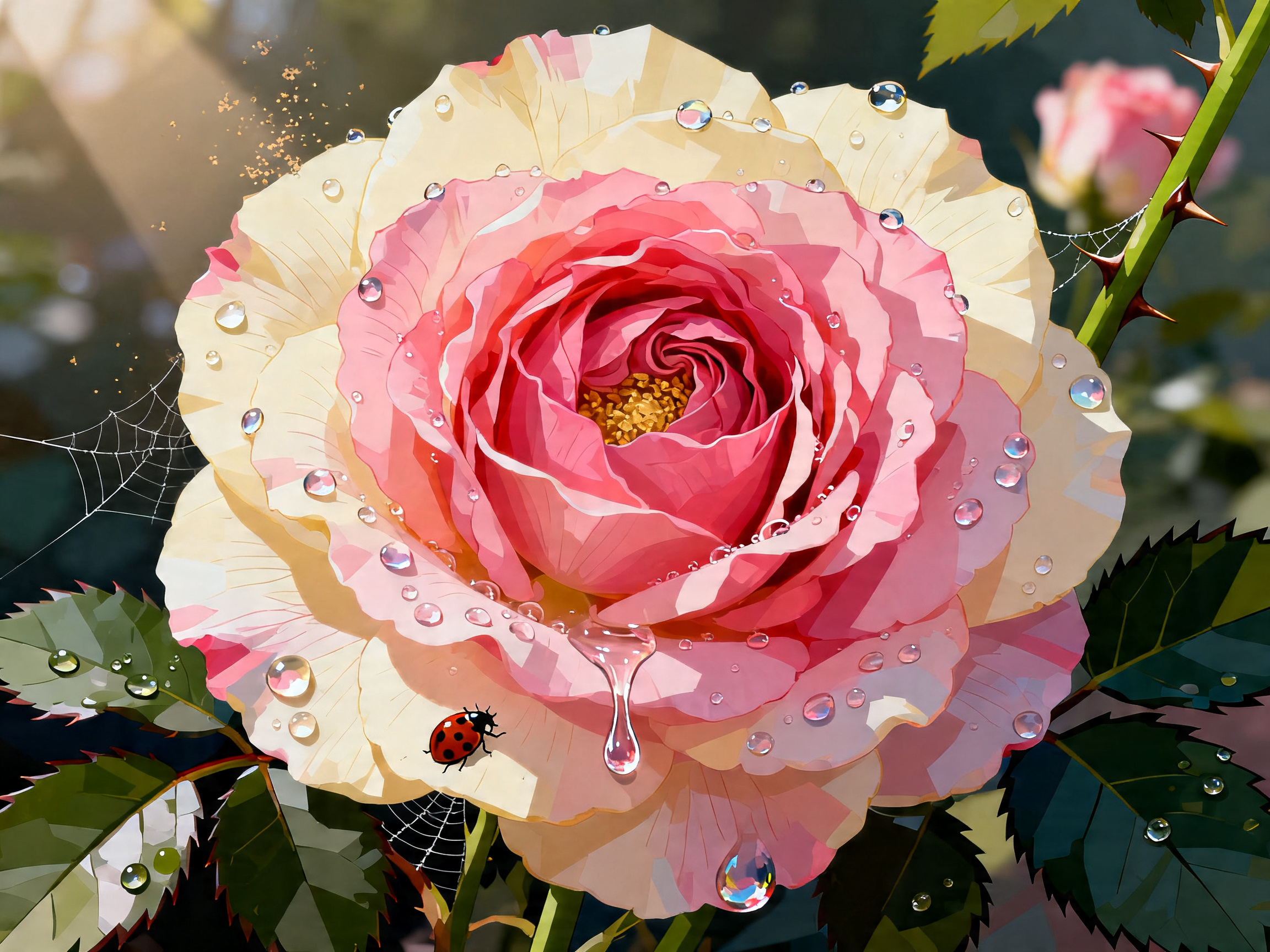 Dewdrop Rose painting