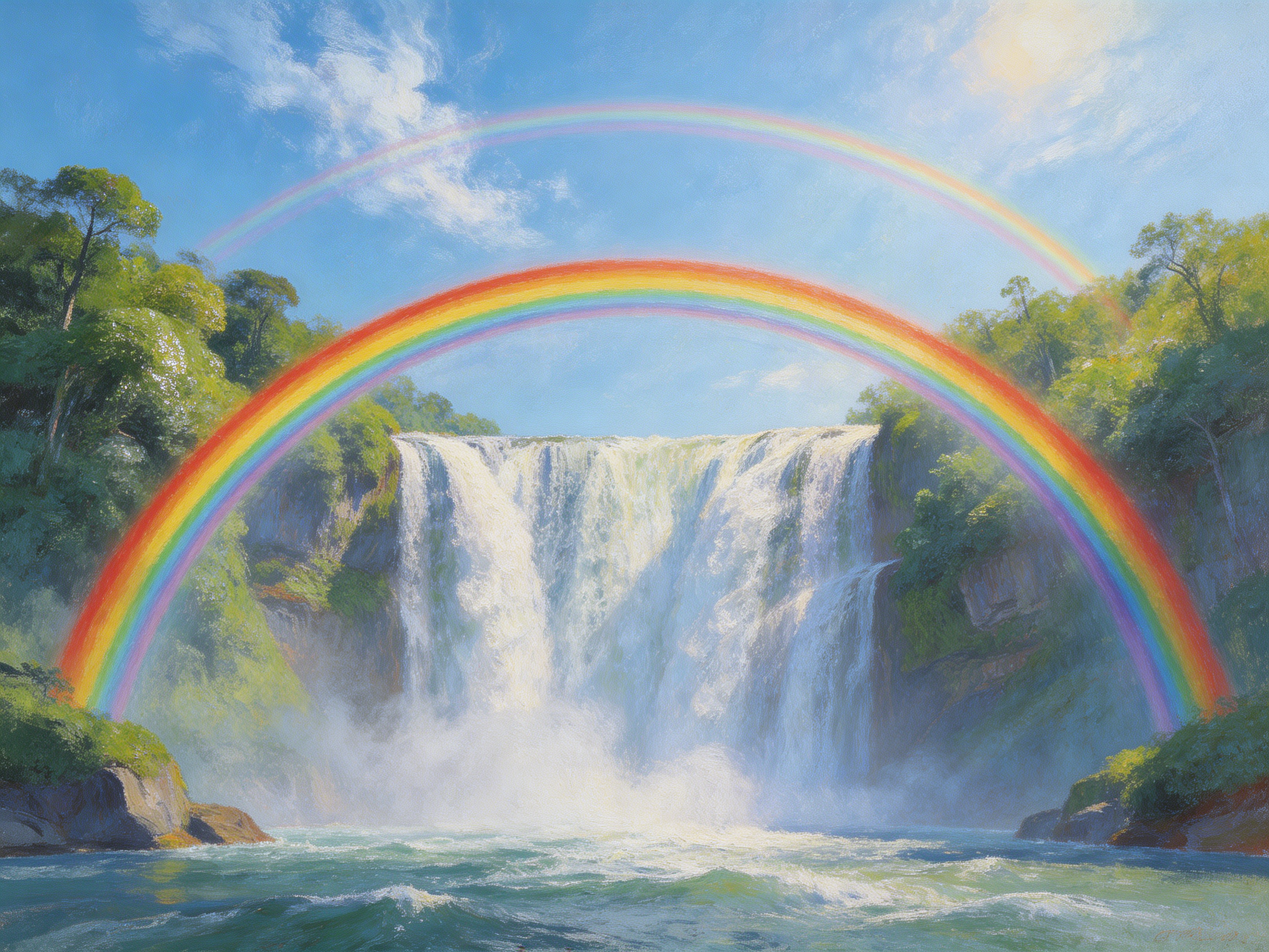 Double Rainbow Waterfall