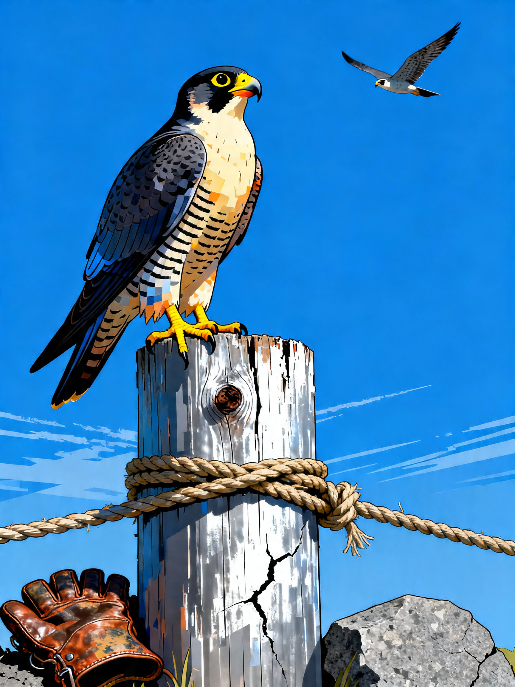 Falcon Watchpost painting