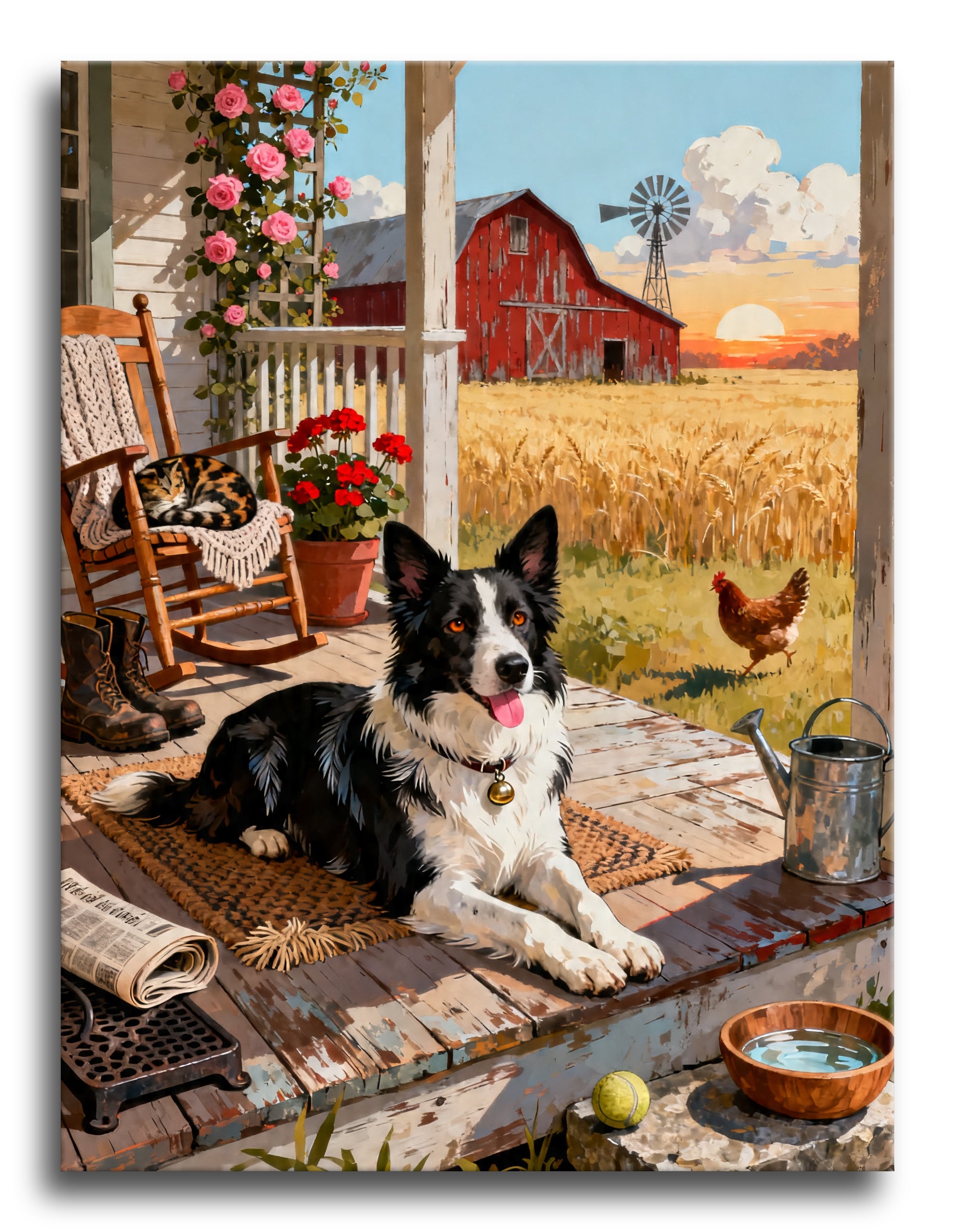 Farmyard Border Collie framed preview