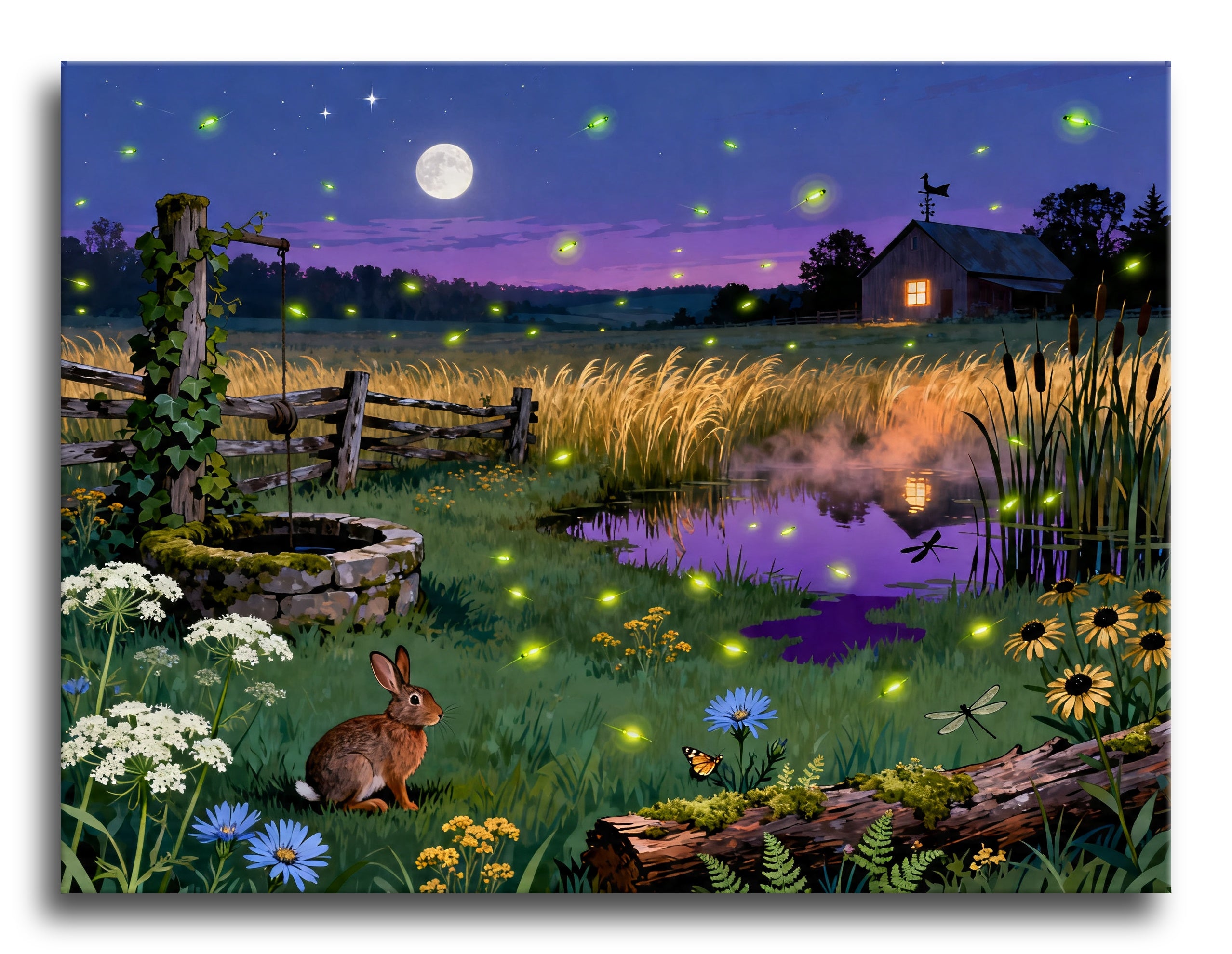 Firefly Meadow Moon framed preview