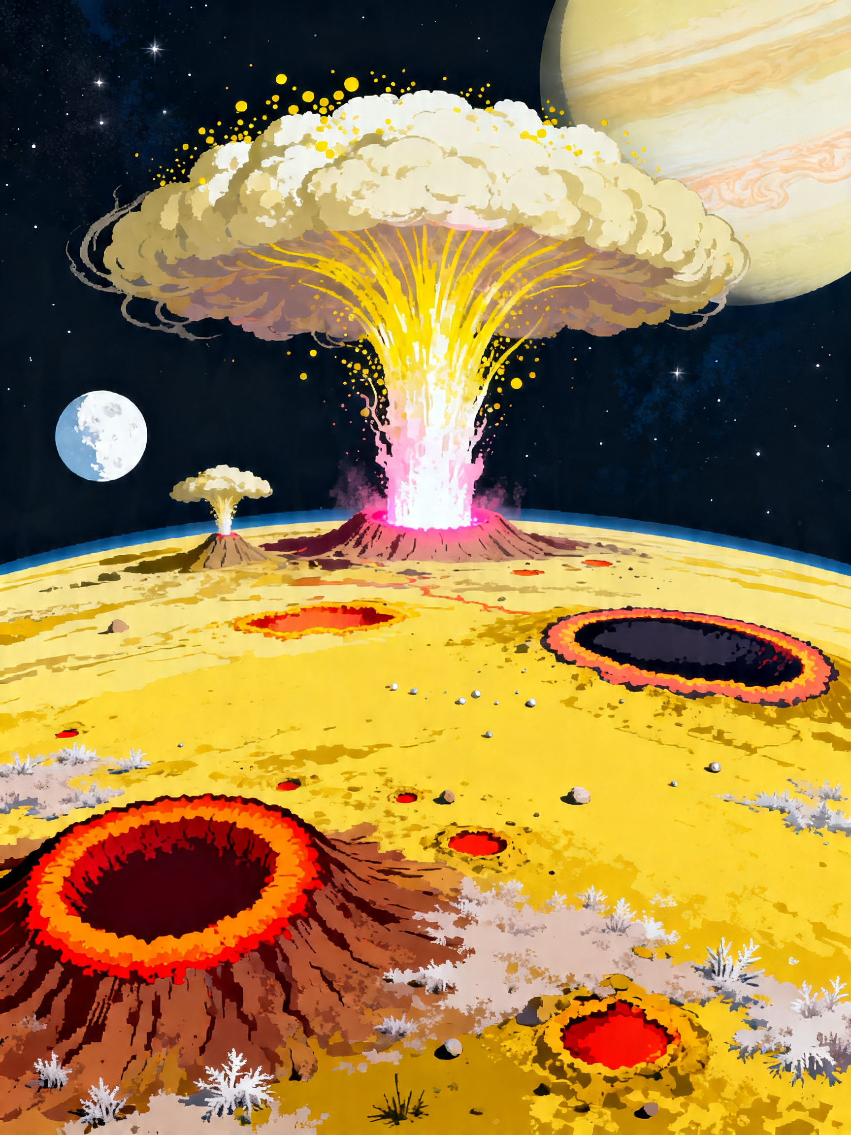 Io Volcanic Plume painting