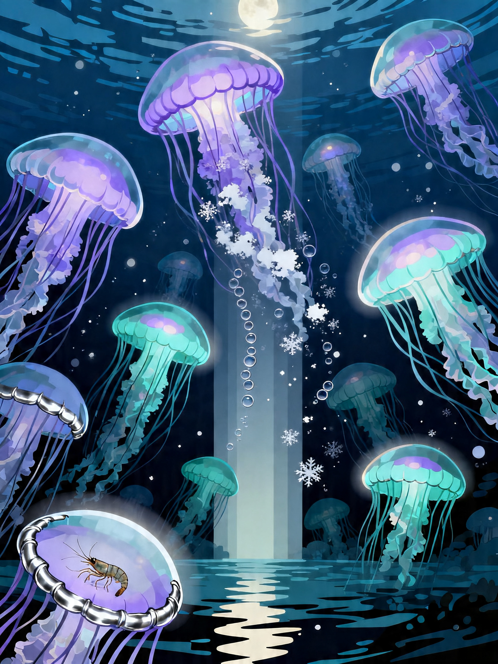 Jellyfish Ballet painting