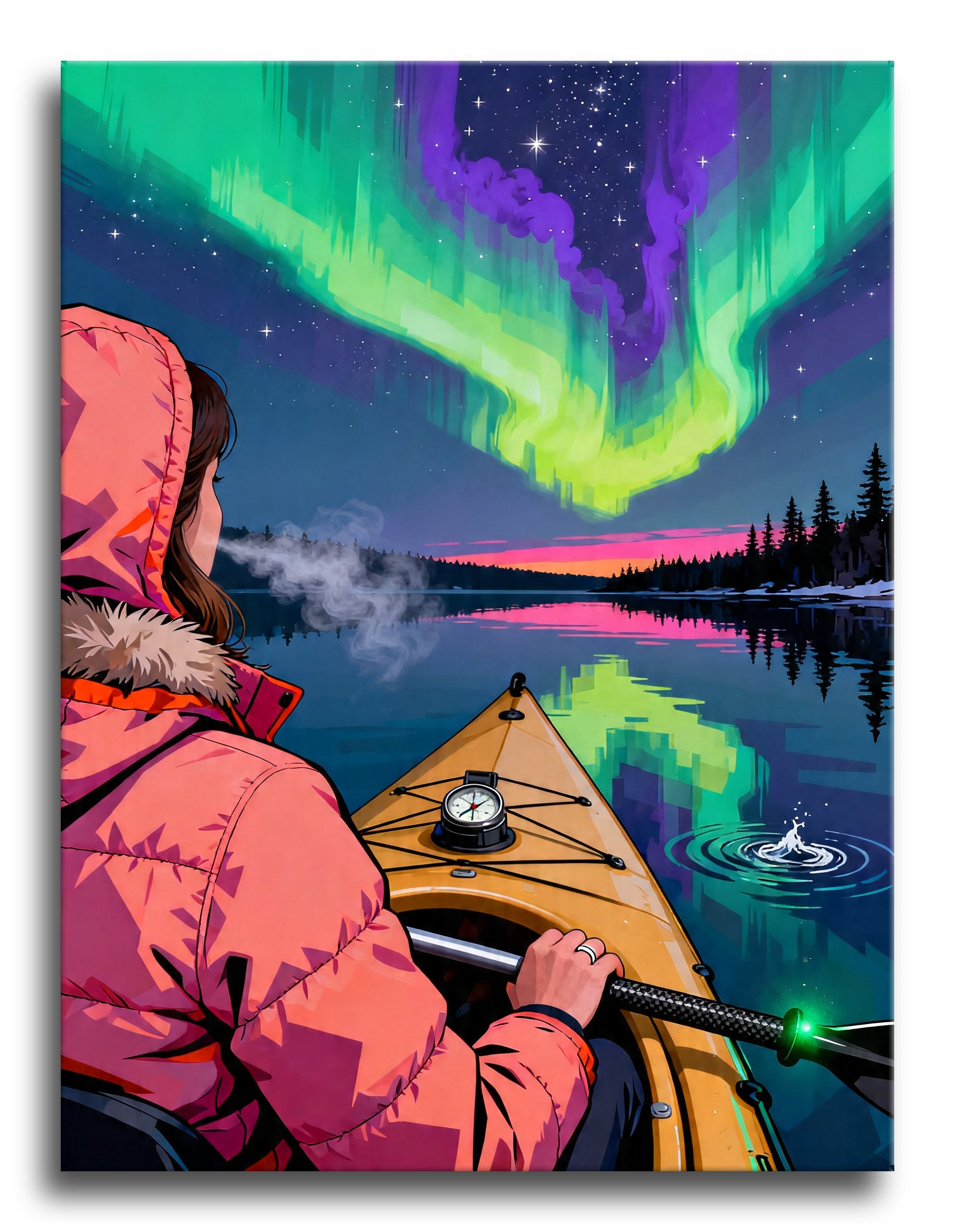 Kayak Aurora View framed preview