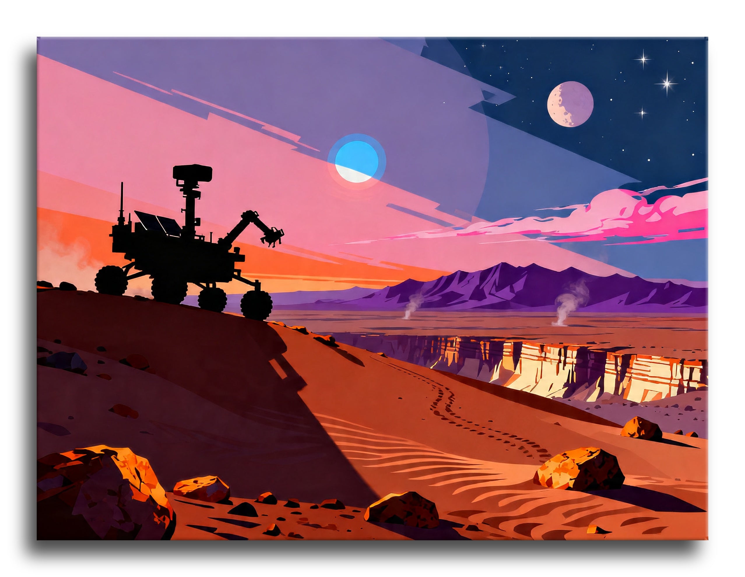 Mars Twin Moons framed preview