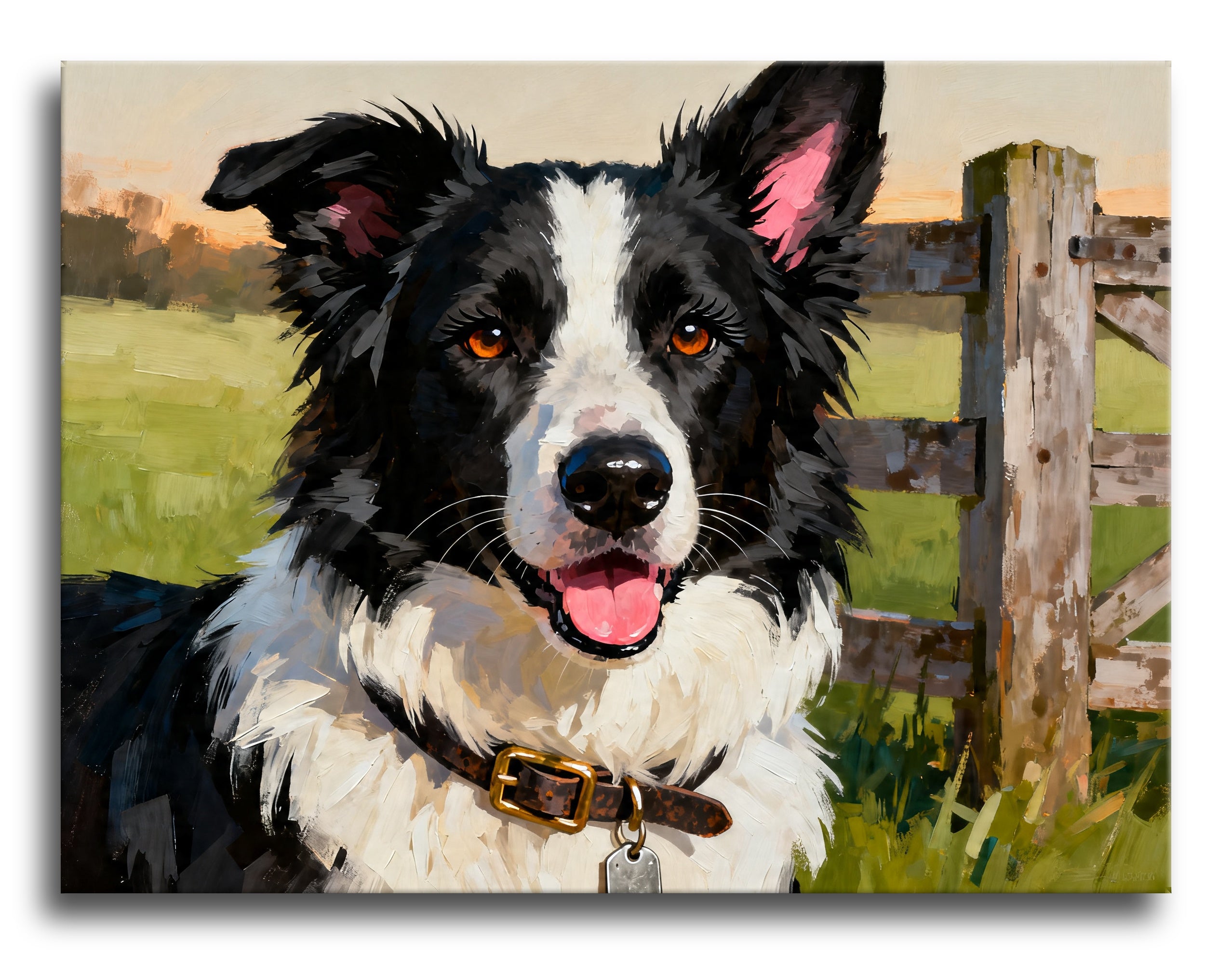 Meadow Border Collie framed preview