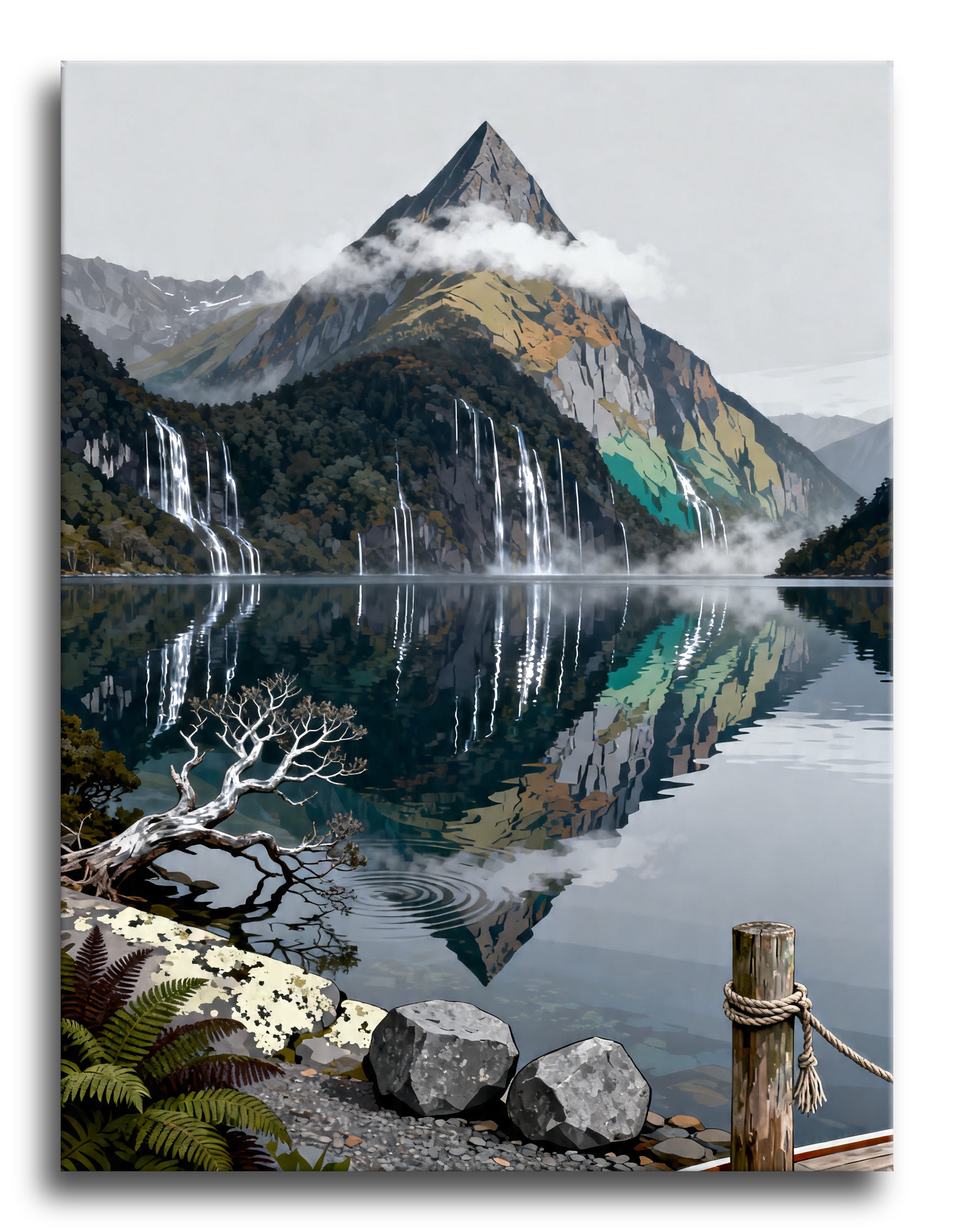 Milford Fjord Reflection framed preview