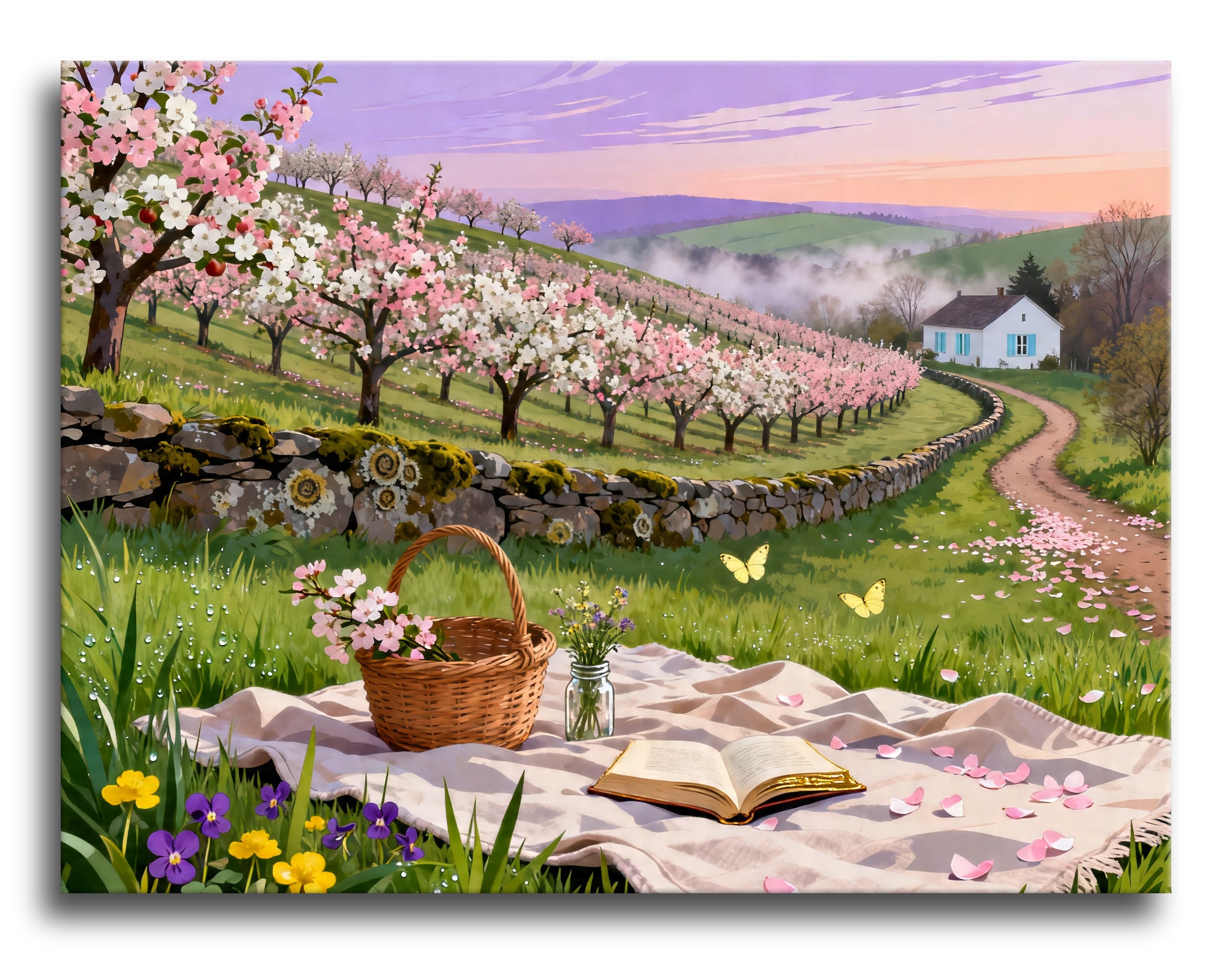 Orchard Spring Picnic framed preview