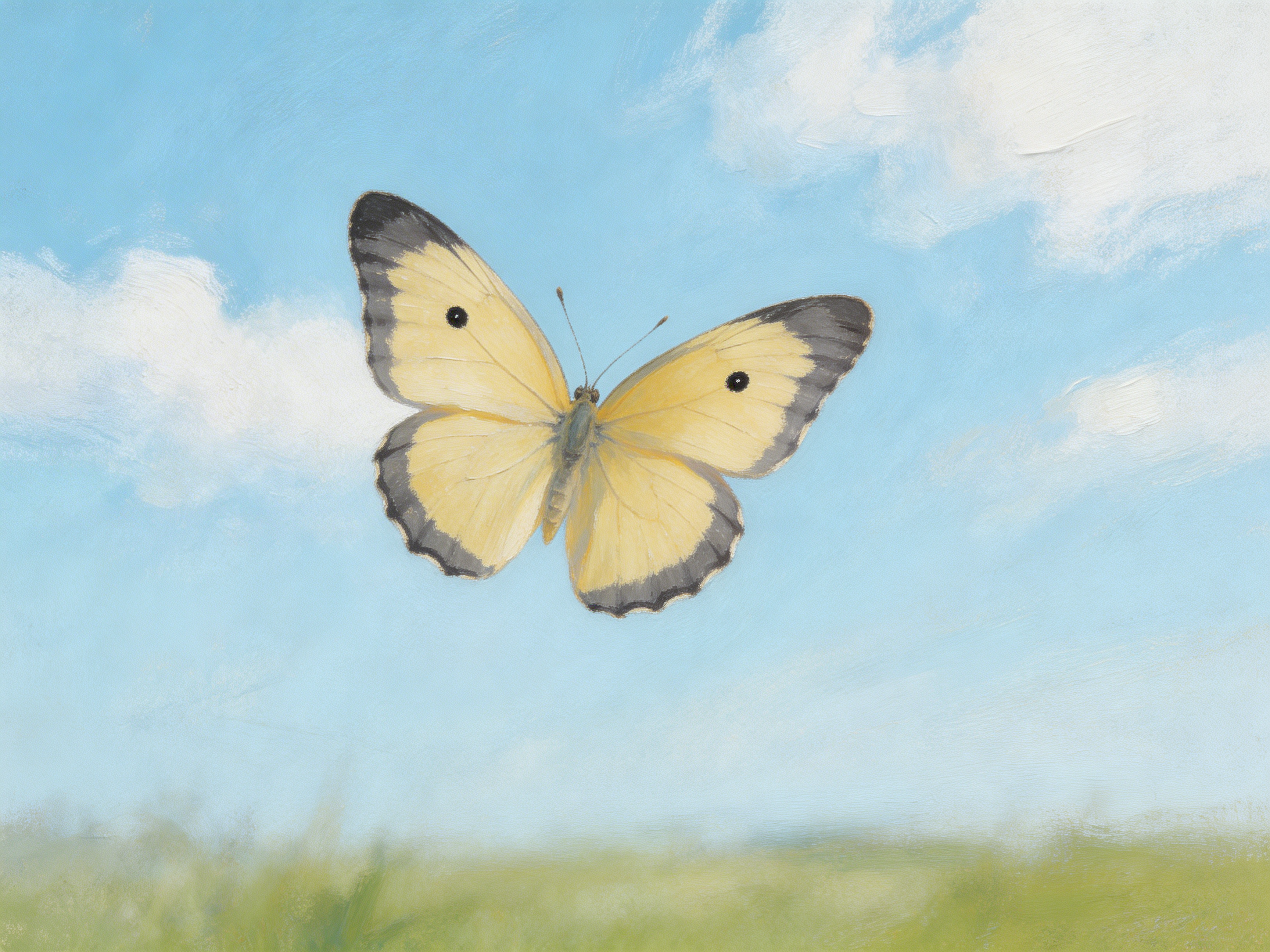 Pale Clouded Yellow Butterfly