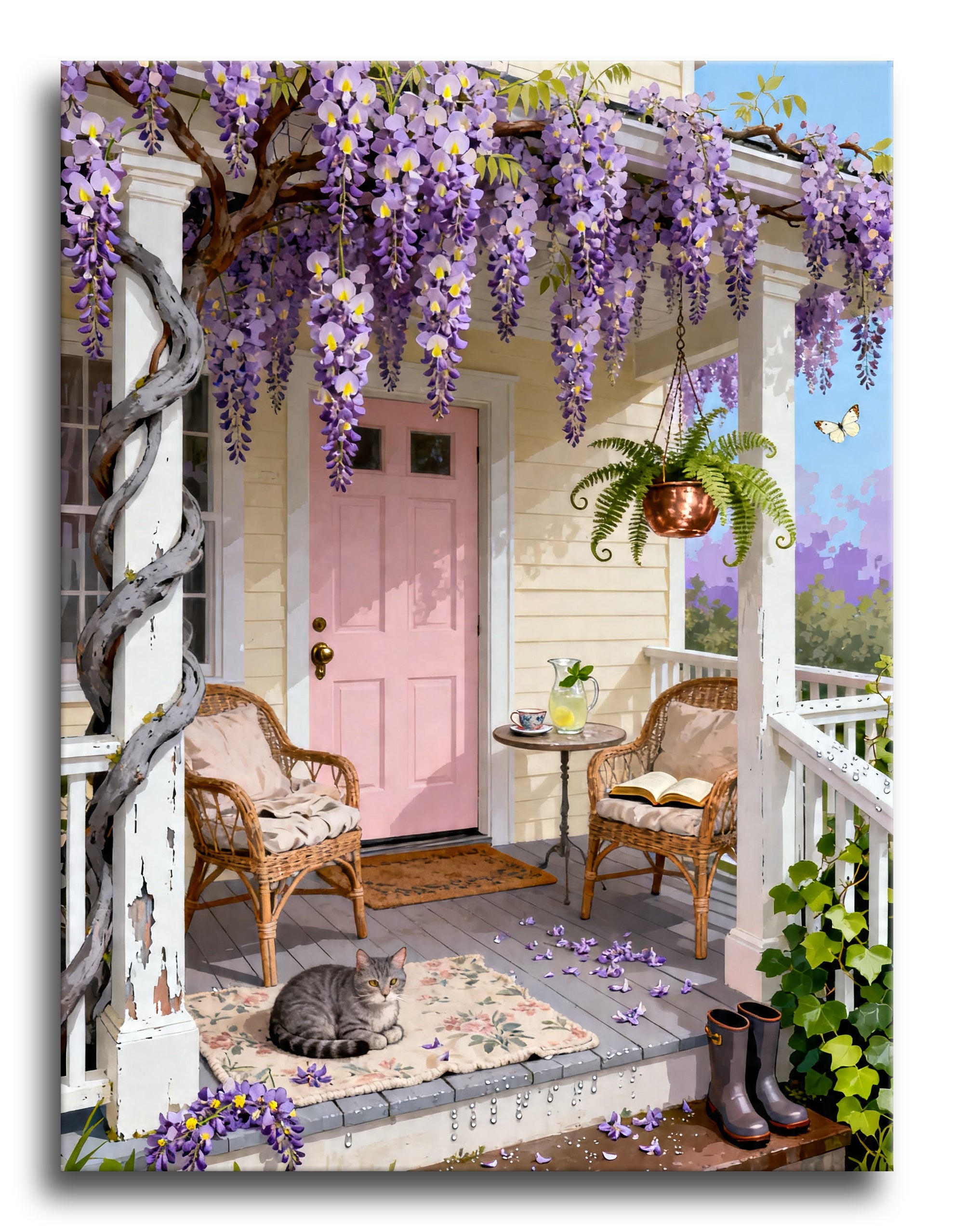 Pink Door Wisteria framed preview