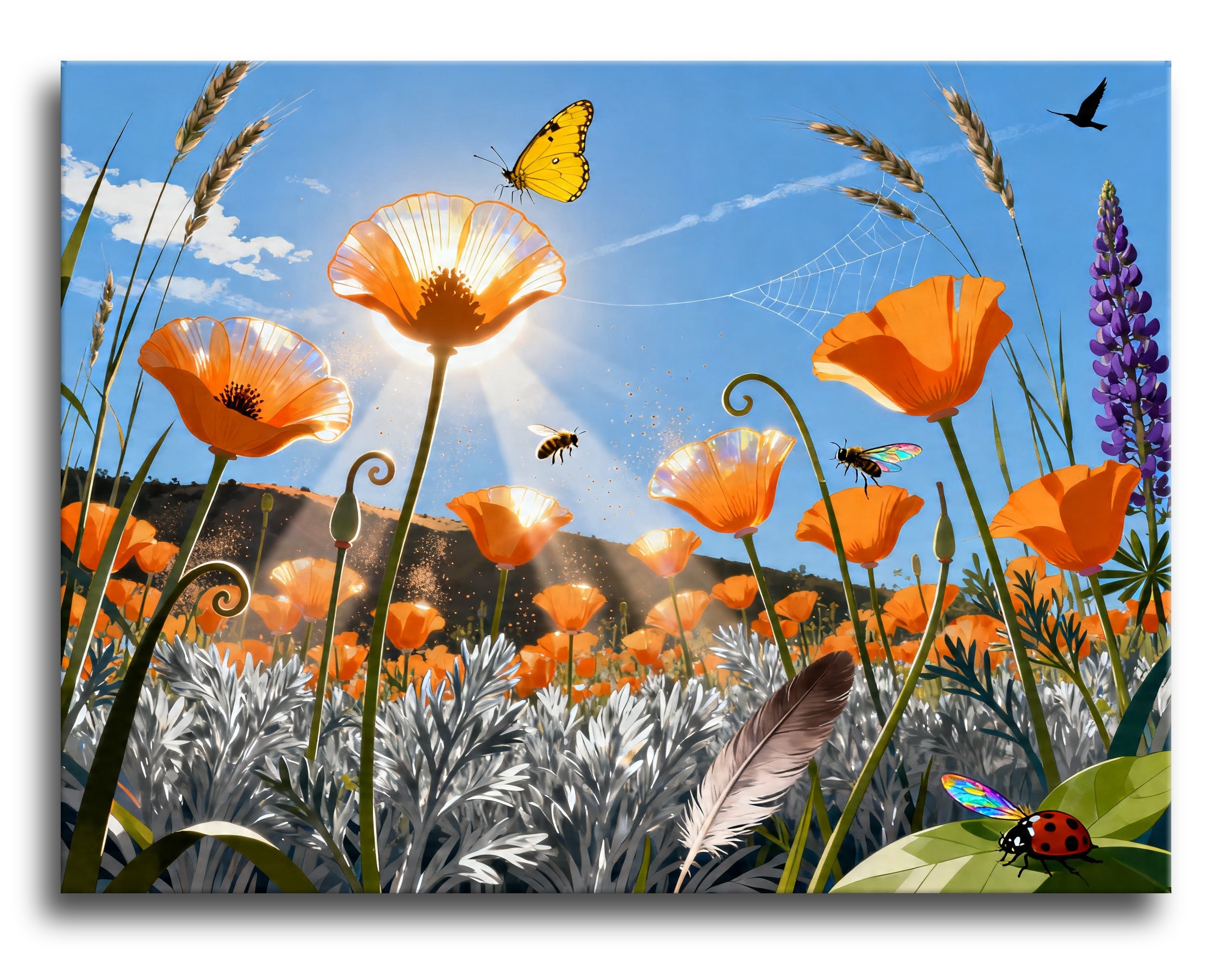 Poppy Sunburst framed preview