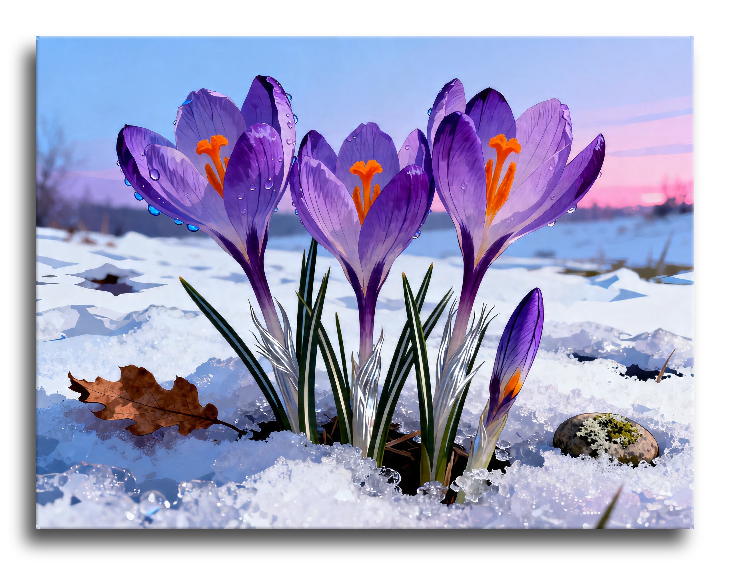 Purple Crocus Thaw framed preview