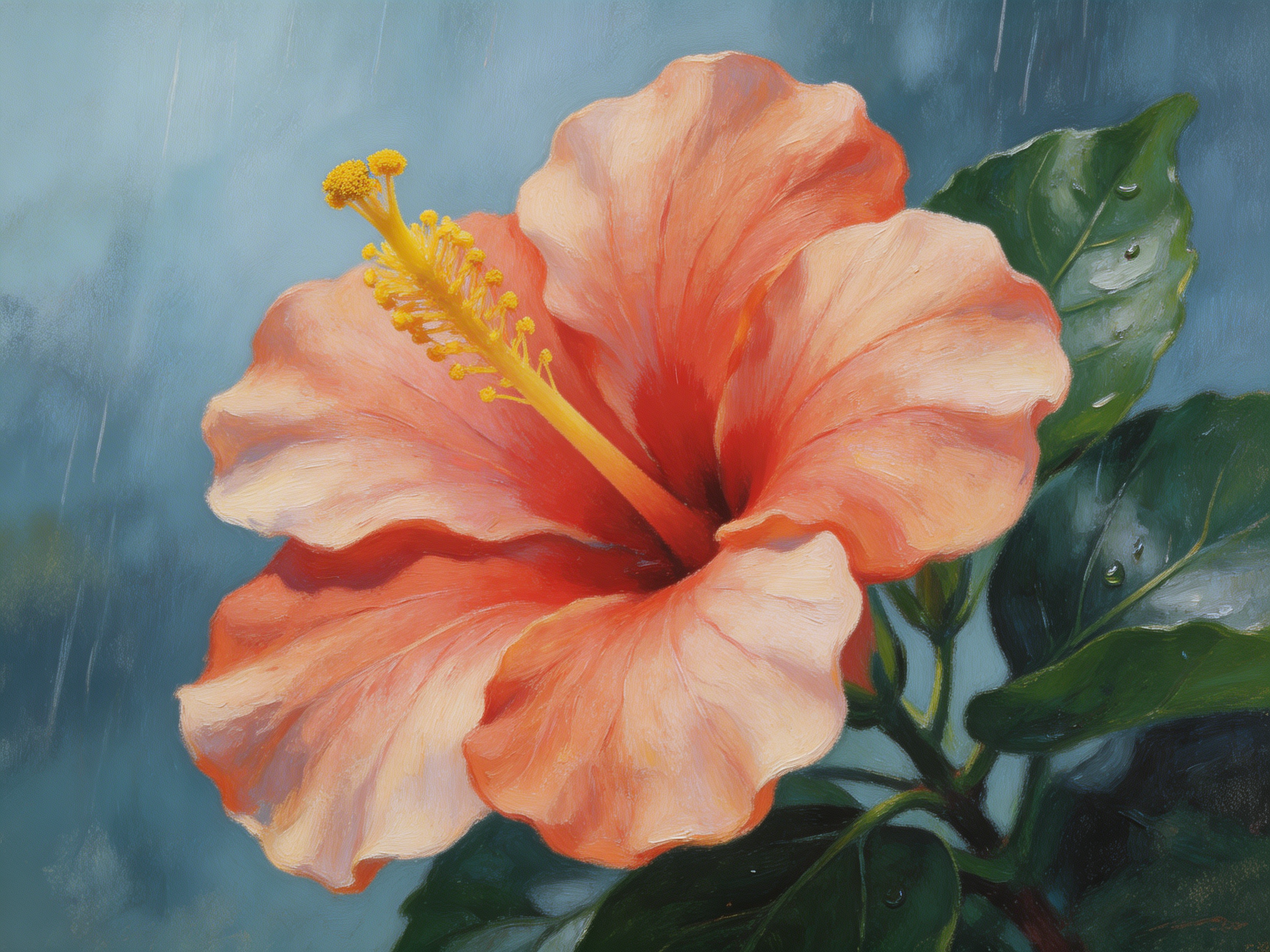Rainy Hibiscus