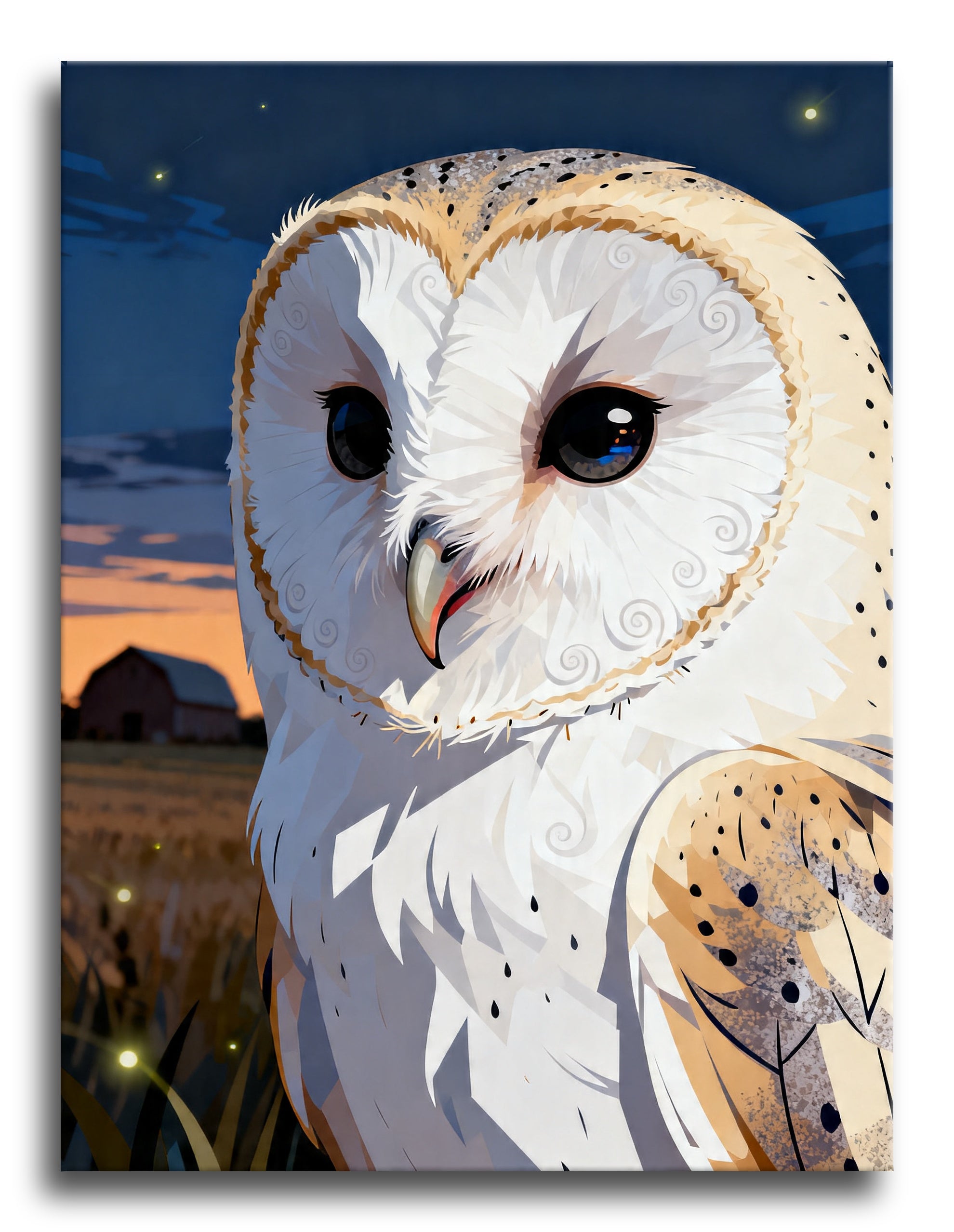 Starlit Barn Owl framed preview