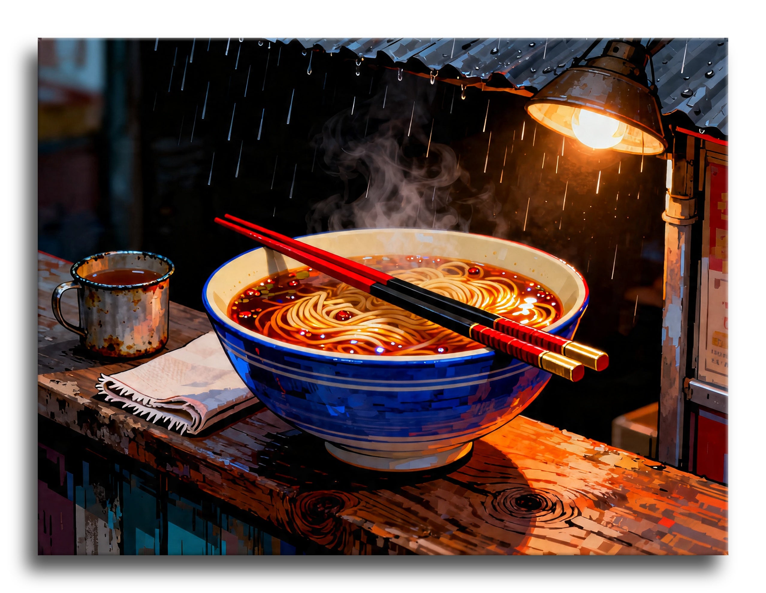 Steaming Noodle Night framed preview