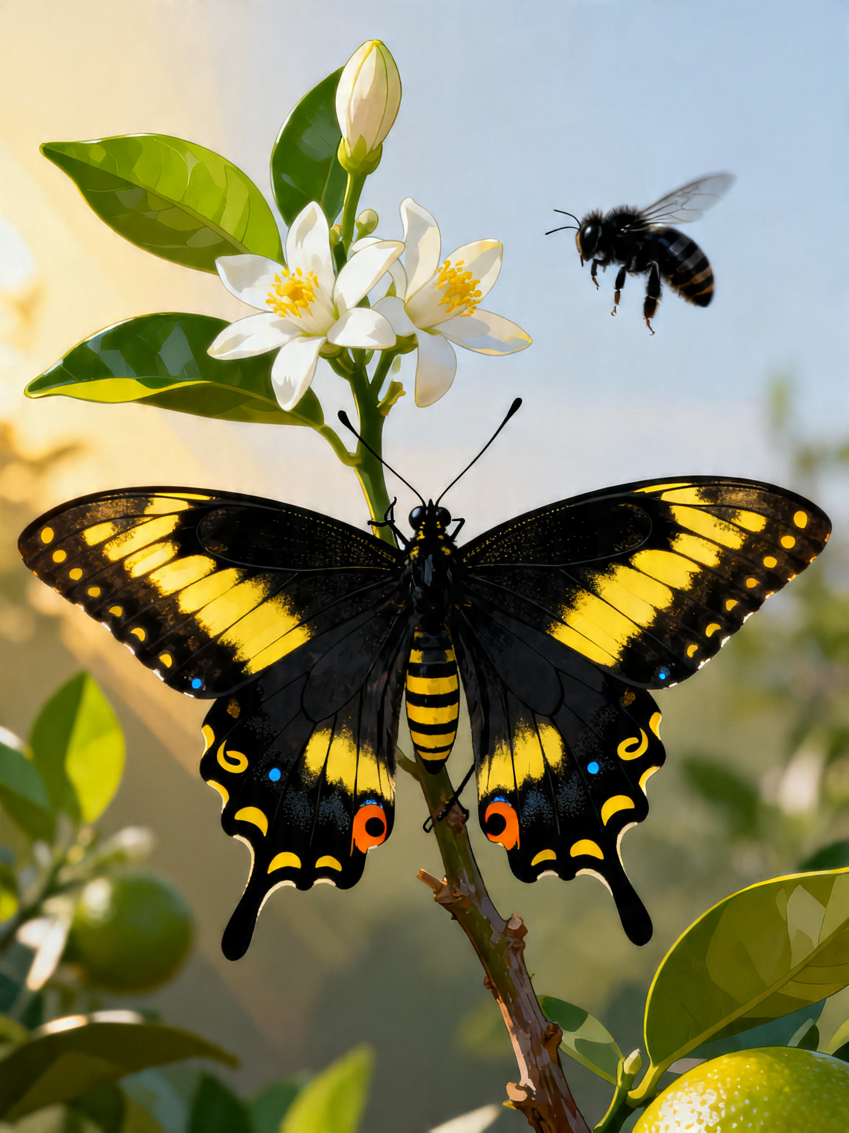Swallowtail Orange Blossom painting