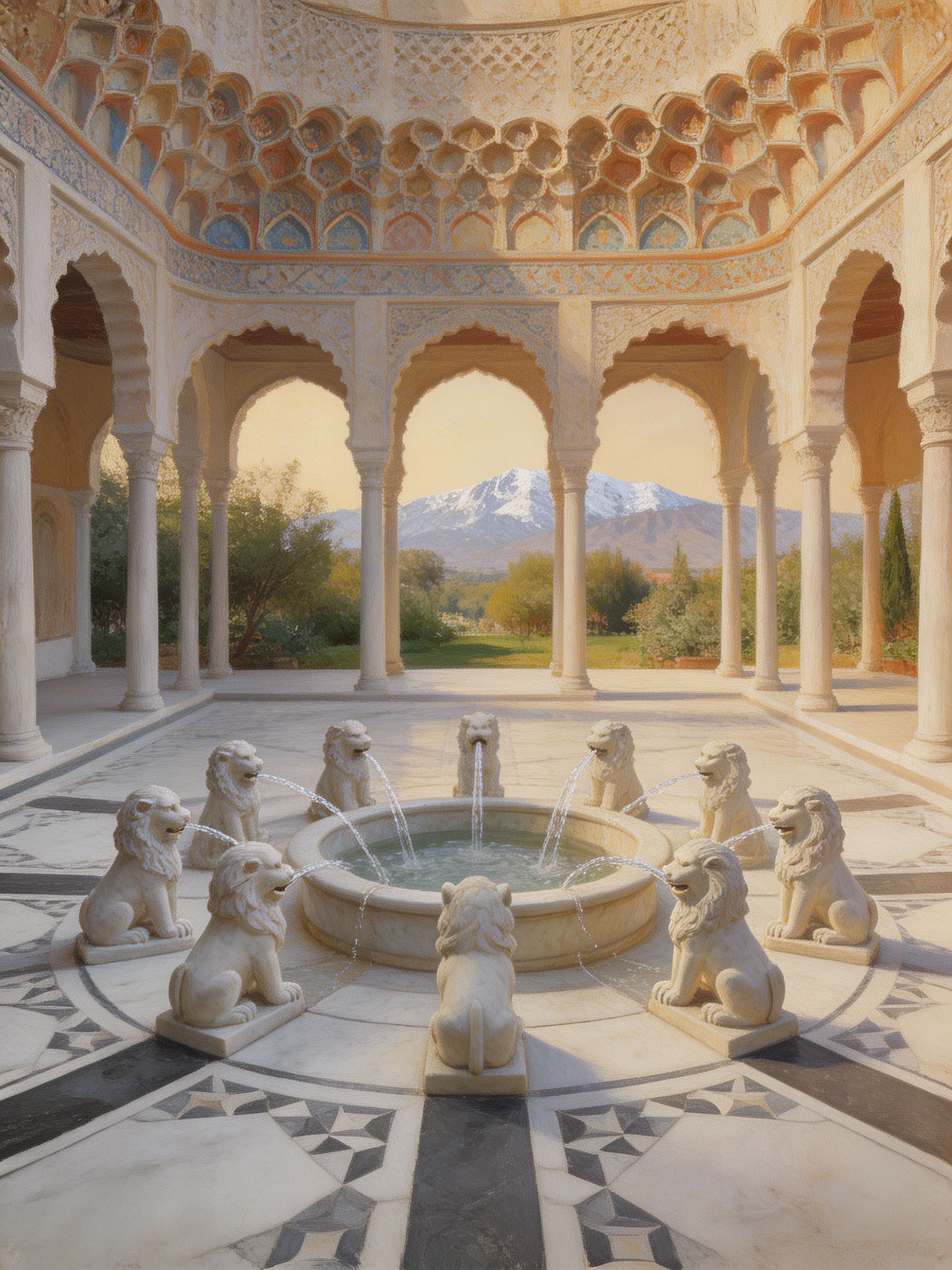 The Court of the Lions in Granada's Alhambra