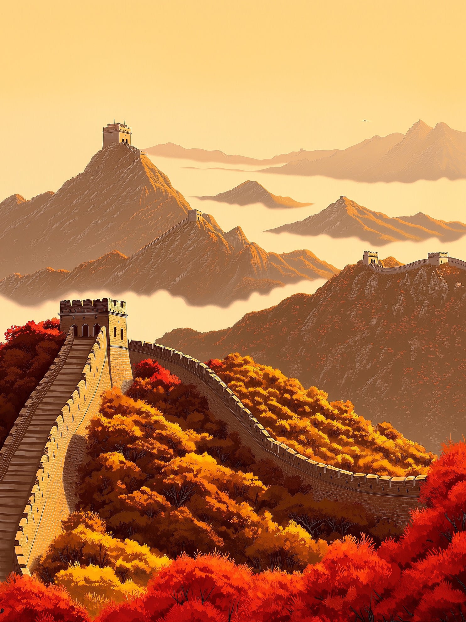 The Great Wall in Autumn